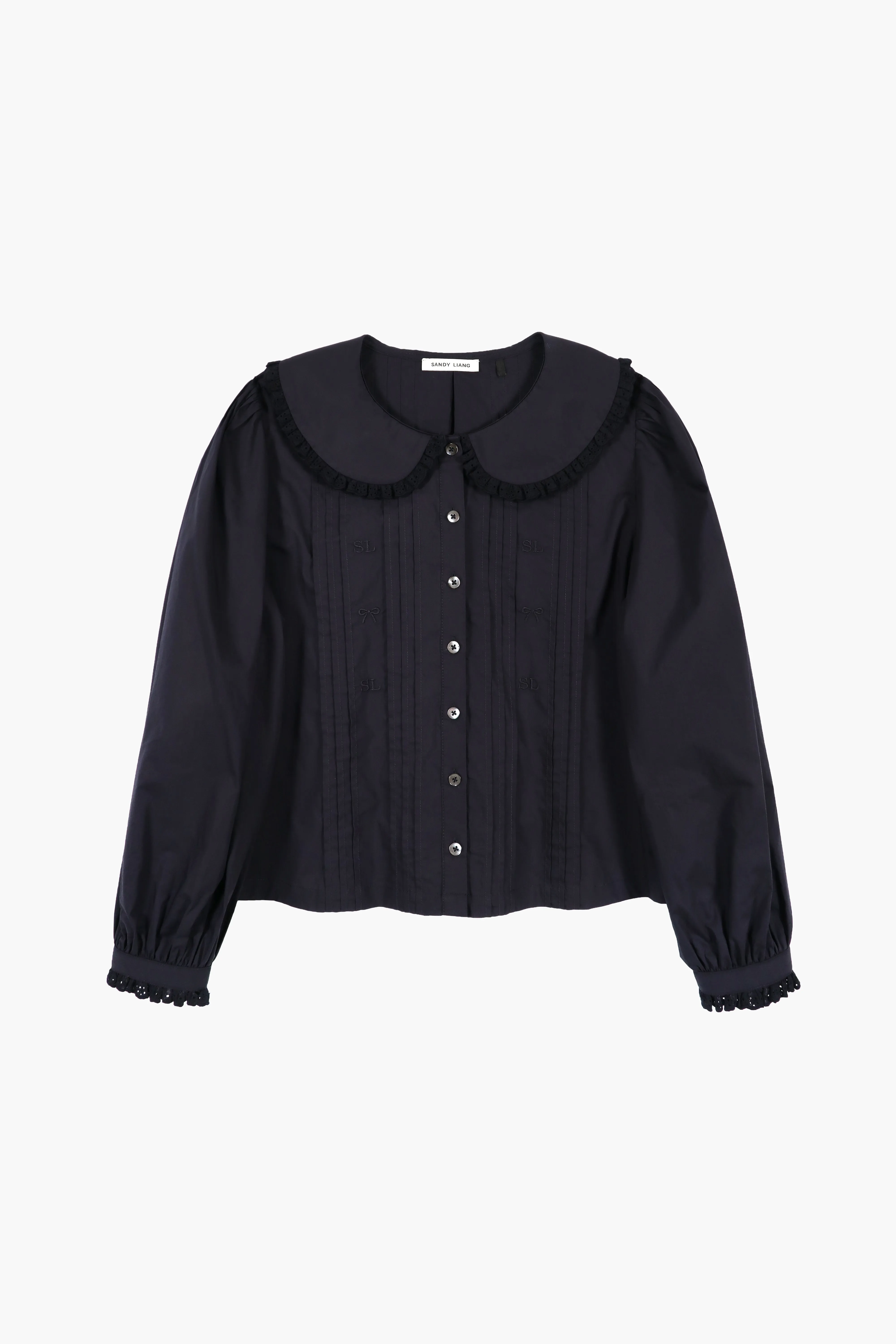 CRAYON SHIRT IN NAVY sold by Sandy Liang