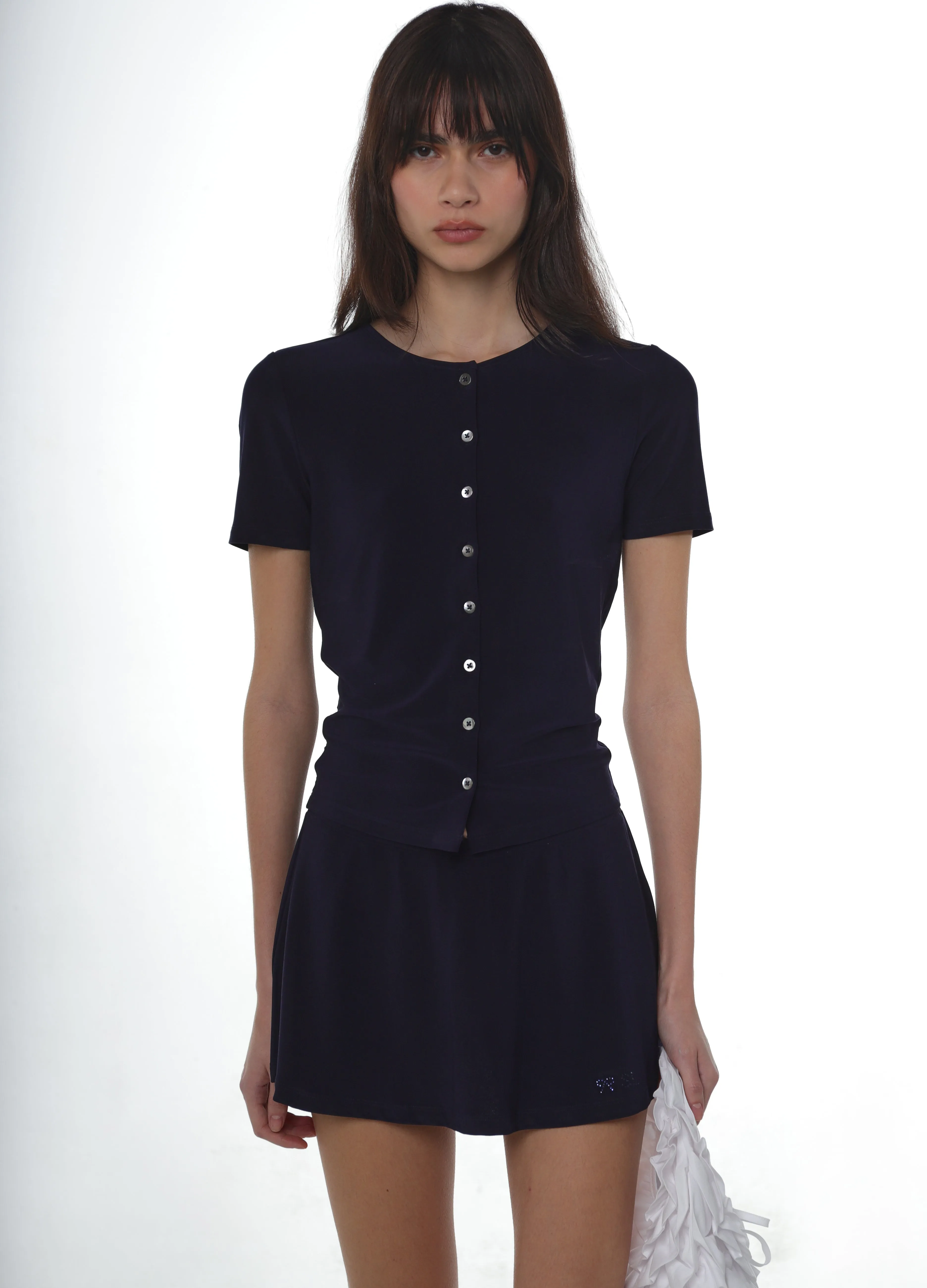 ELLA TOP IN NAVY sold by Sandy Liang product image thumbnail 4