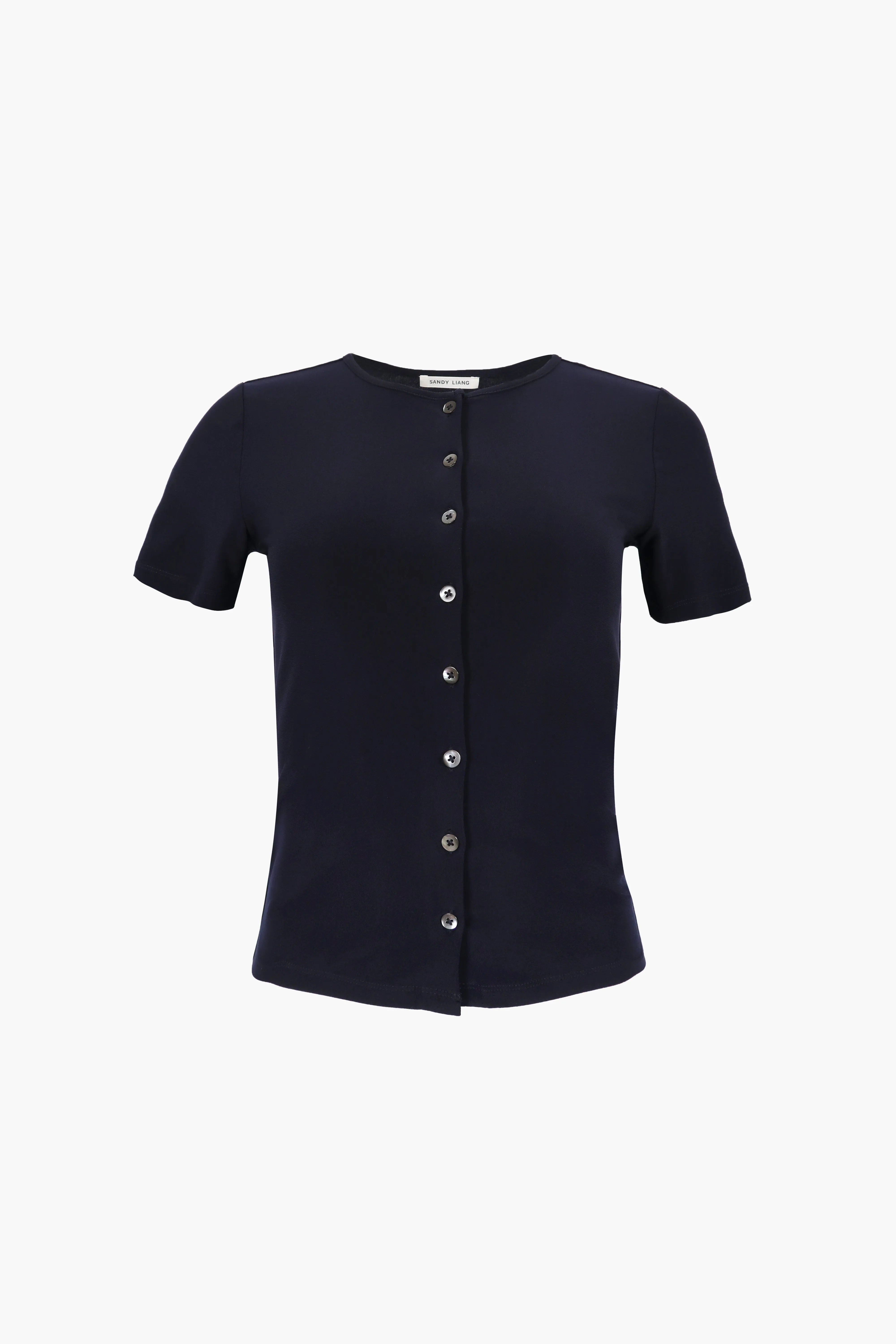 ELLA TOP IN NAVY sold by Sandy Liang
