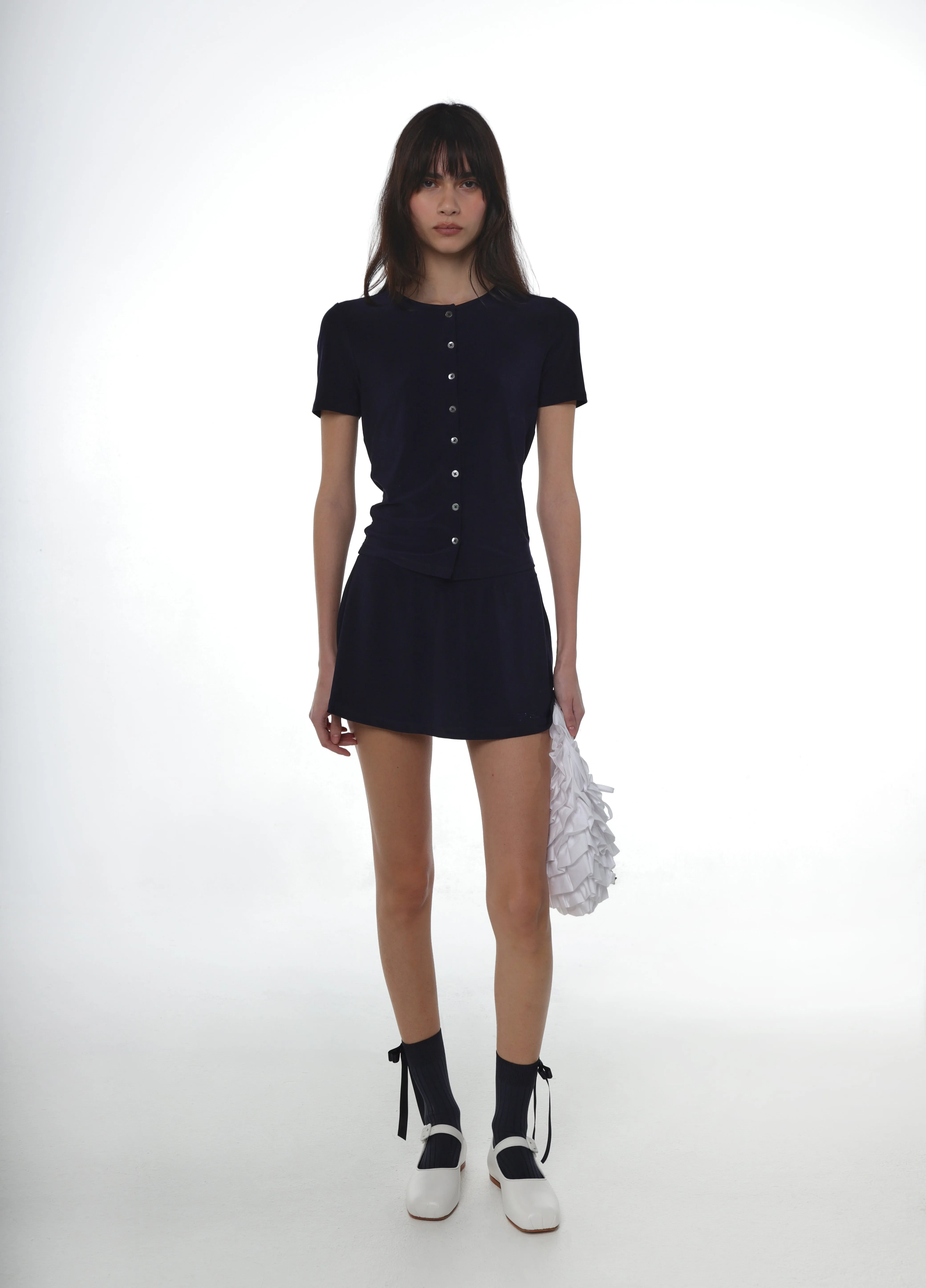 ELLA TOP IN NAVY sold by Sandy Liang product image thumbnail 2