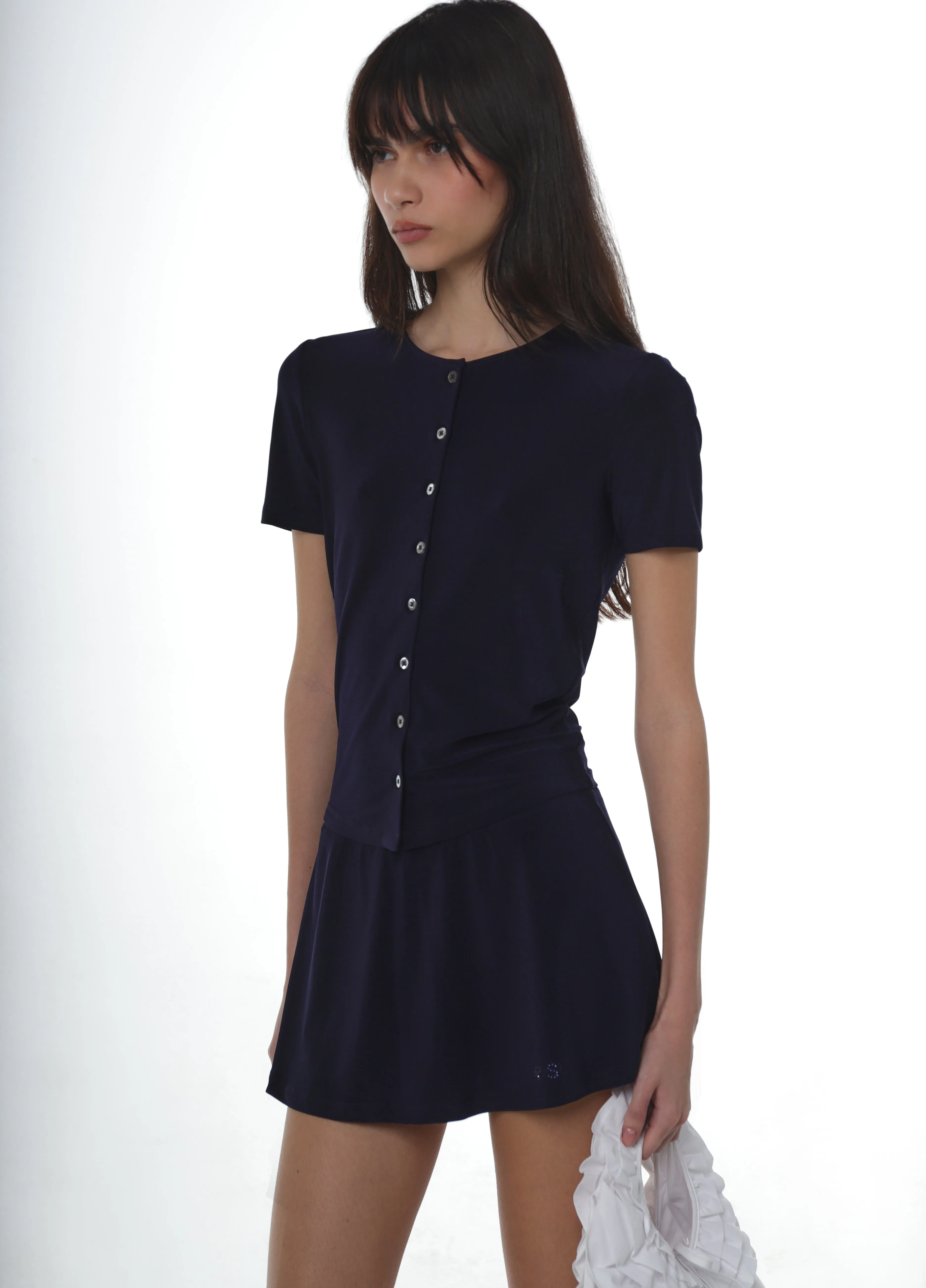 ELLA TOP IN NAVY sold by Sandy Liang product image thumbnail 3