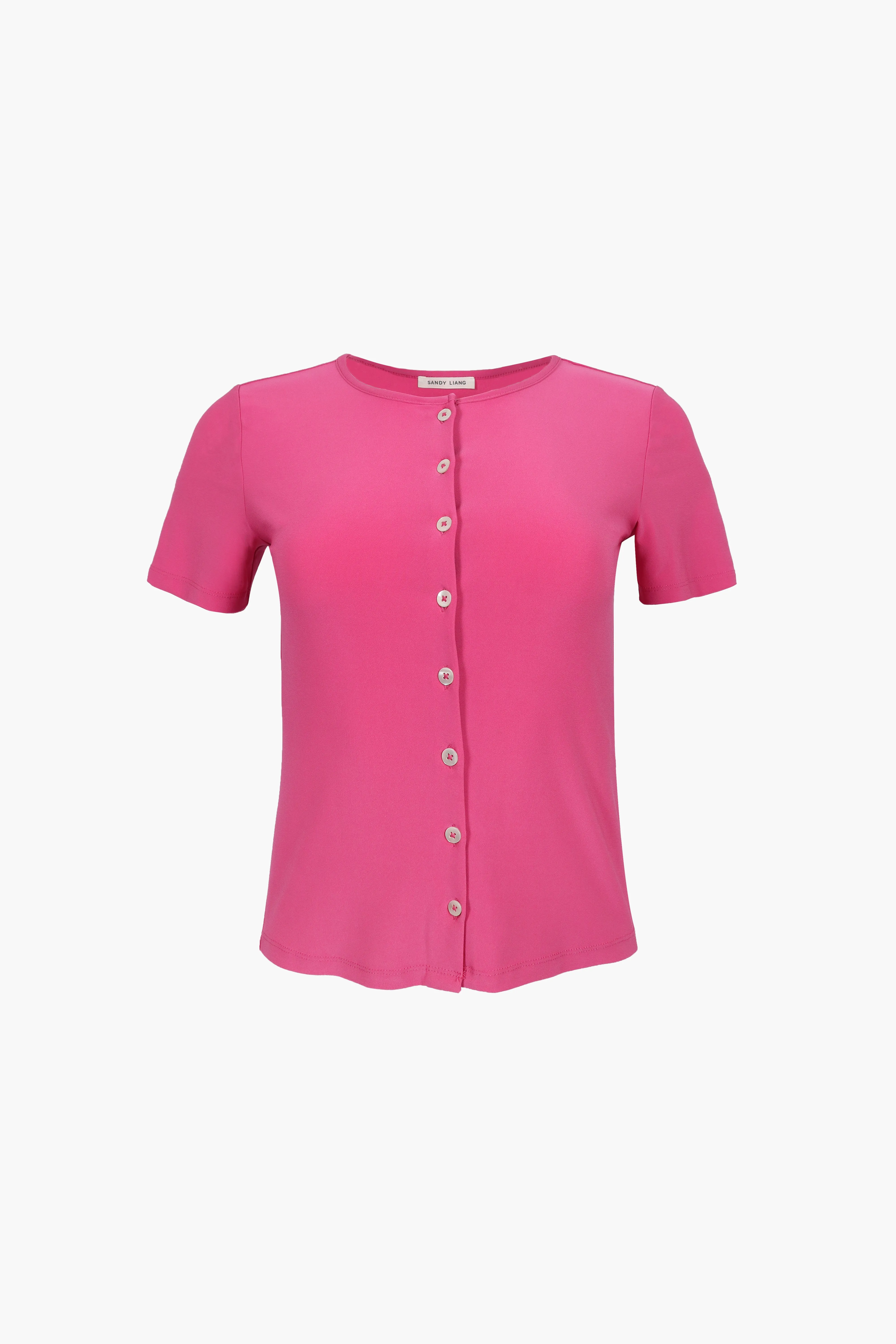 ELLA TOP IN MAGENTA sold by Sandy Liang