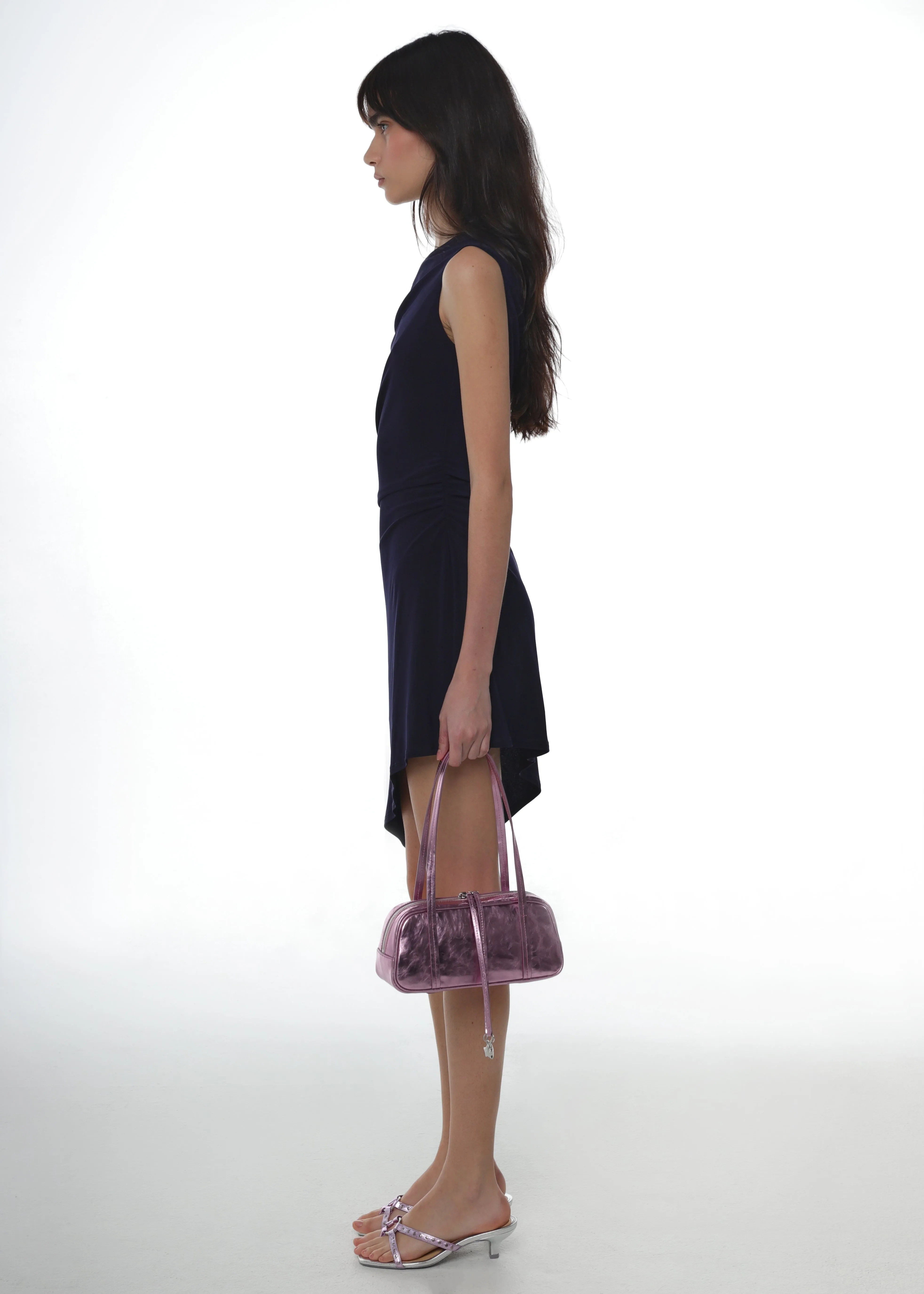 RIVERTON DRESS IN NAVY sold by Sandy Liang product image thumbnail 3