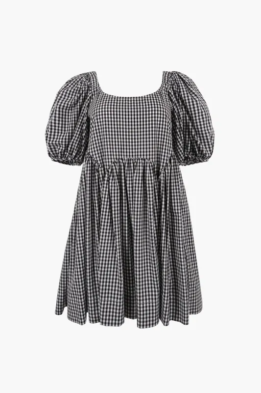 HUGH DRESS IN BLACK GINGHAM sold by Sandy Liang