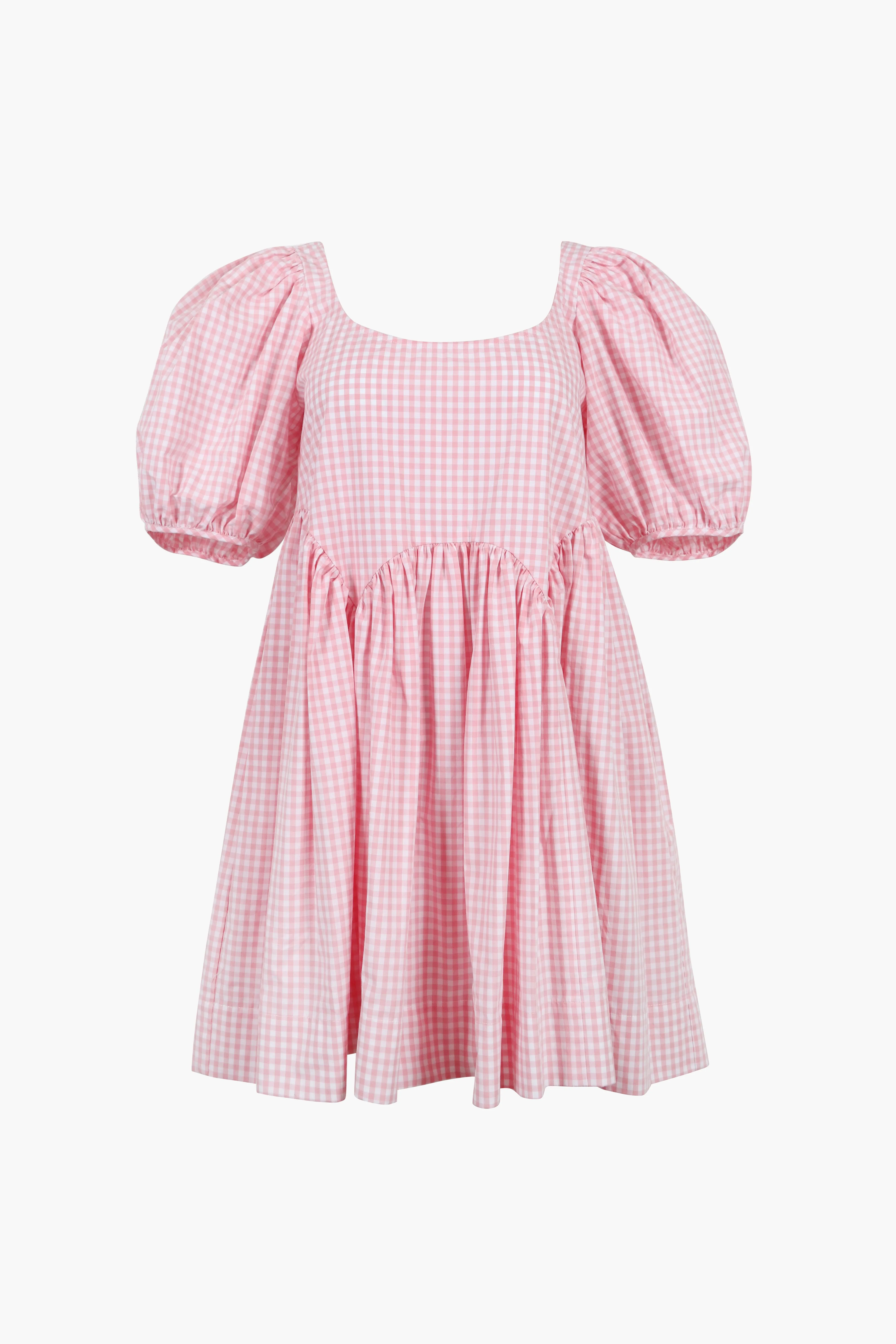 HUGH DRESS IN PINK GINGHAM sold by Sandy Liang