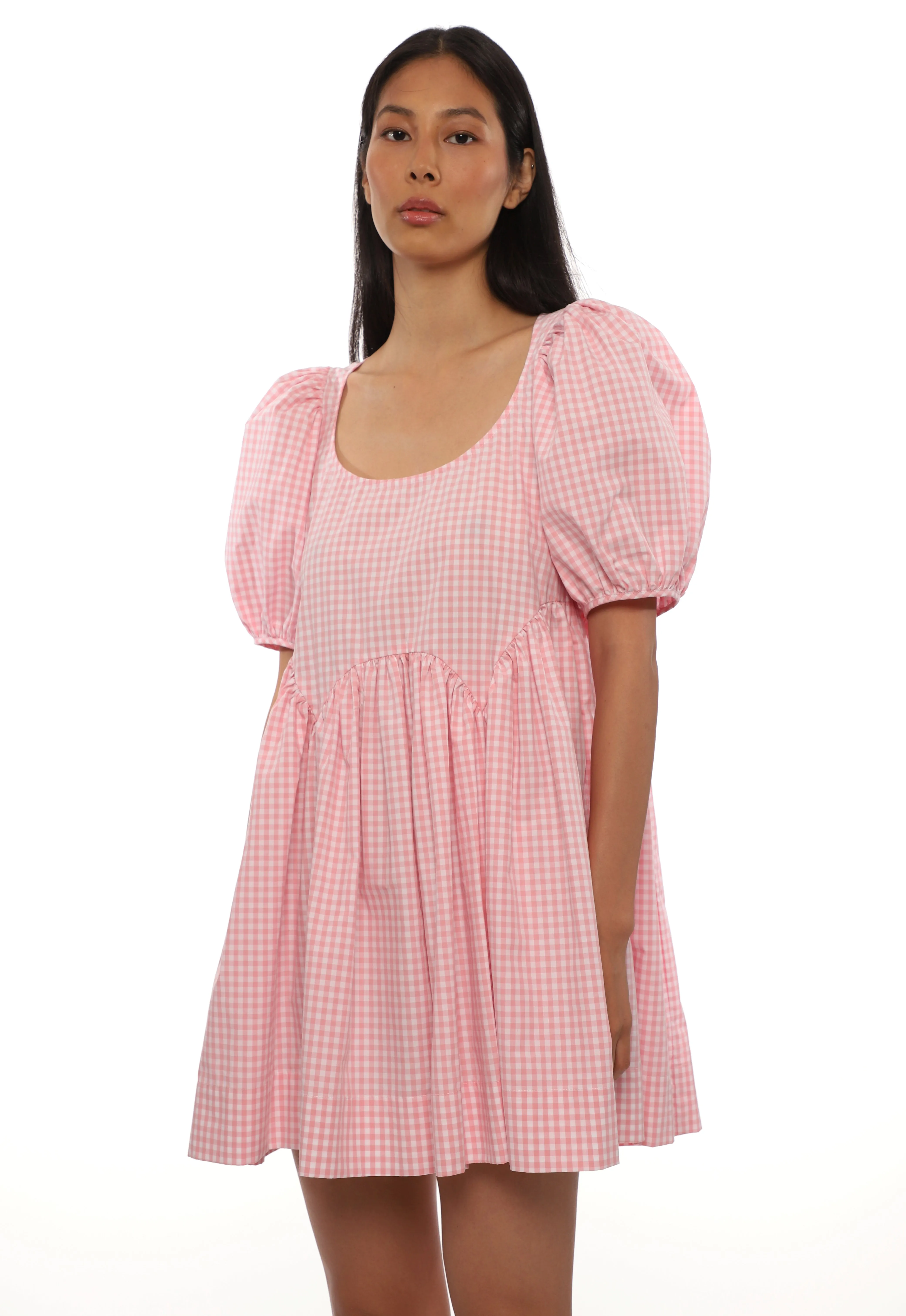 HUGH DRESS IN PINK GINGHAM sold by Sandy Liang product image thumbnail 2