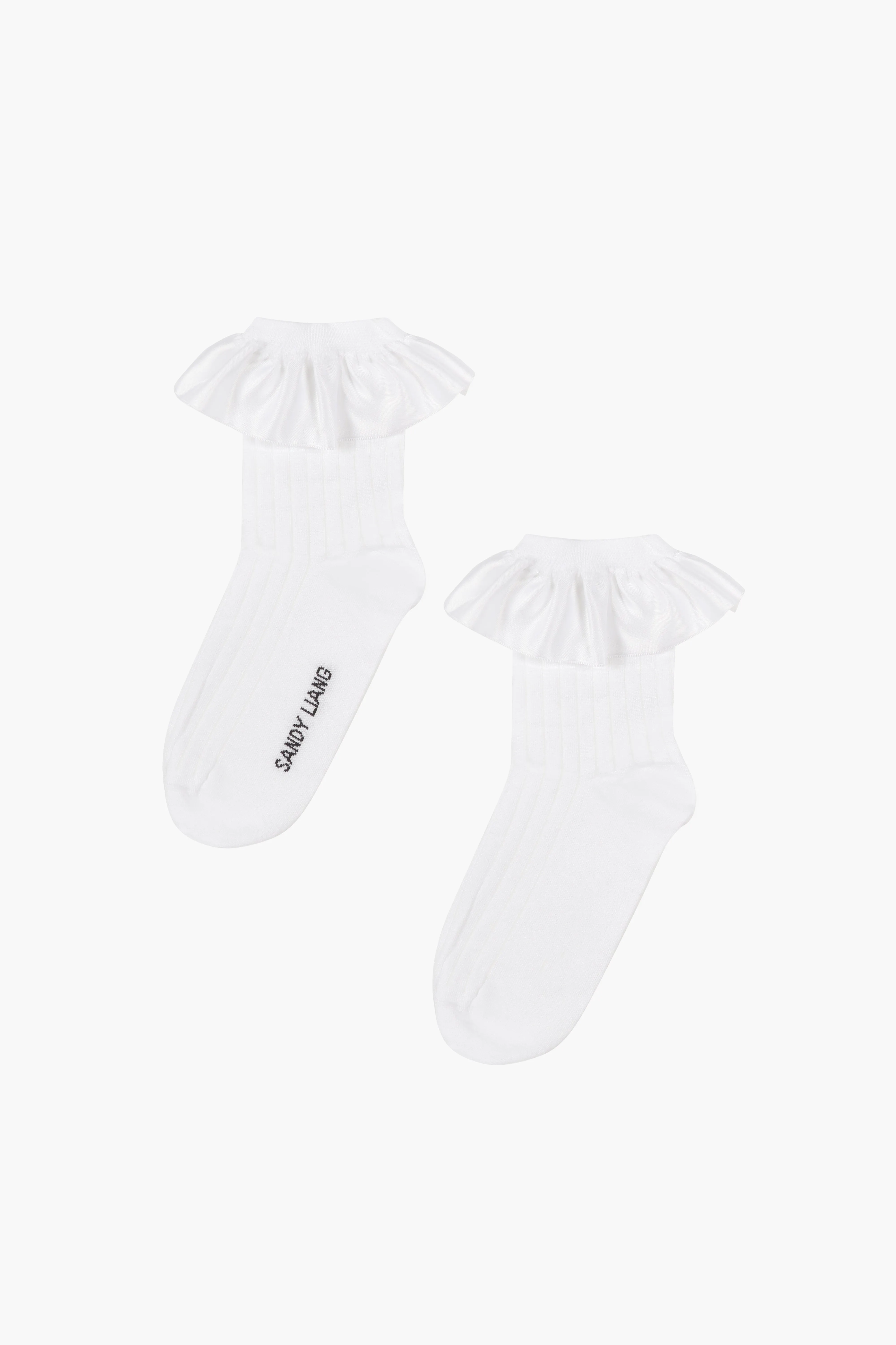 LAMPSHADE SOCK IN WHITE sold by Sandy Liang