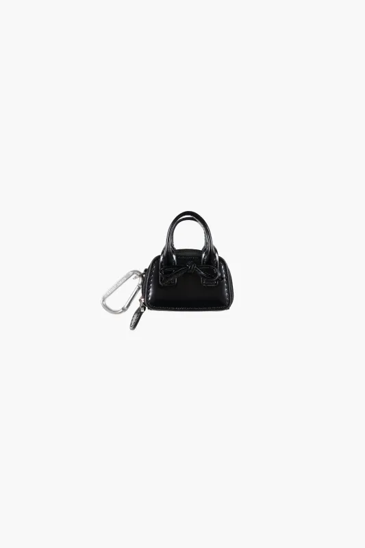 MINI SECURE BAG KEYCHAIN IN BLACK sold by Sandy Liang