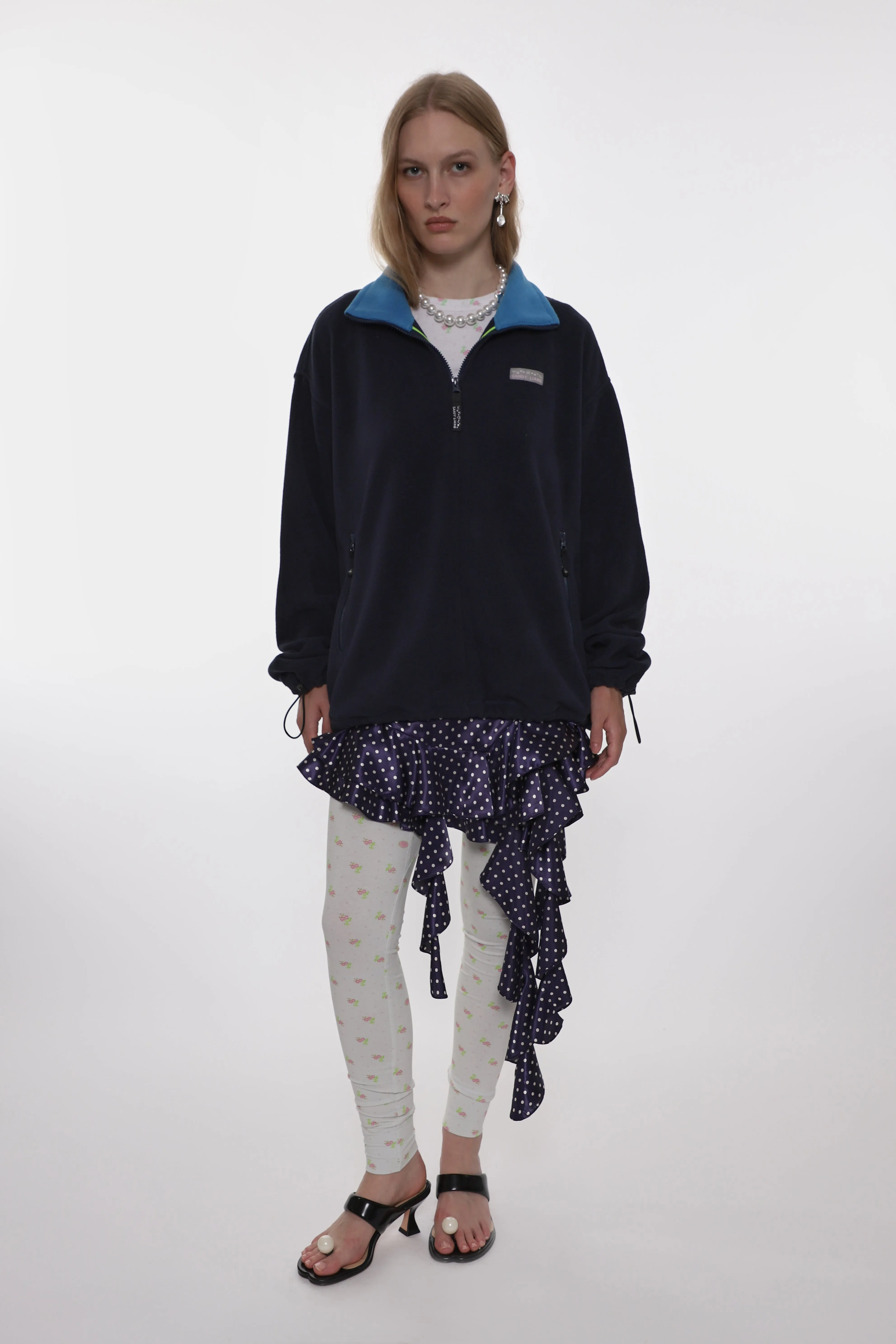 LUCY SKIRT IN NAVY sold by Sandy Liang product image thumbnail 5