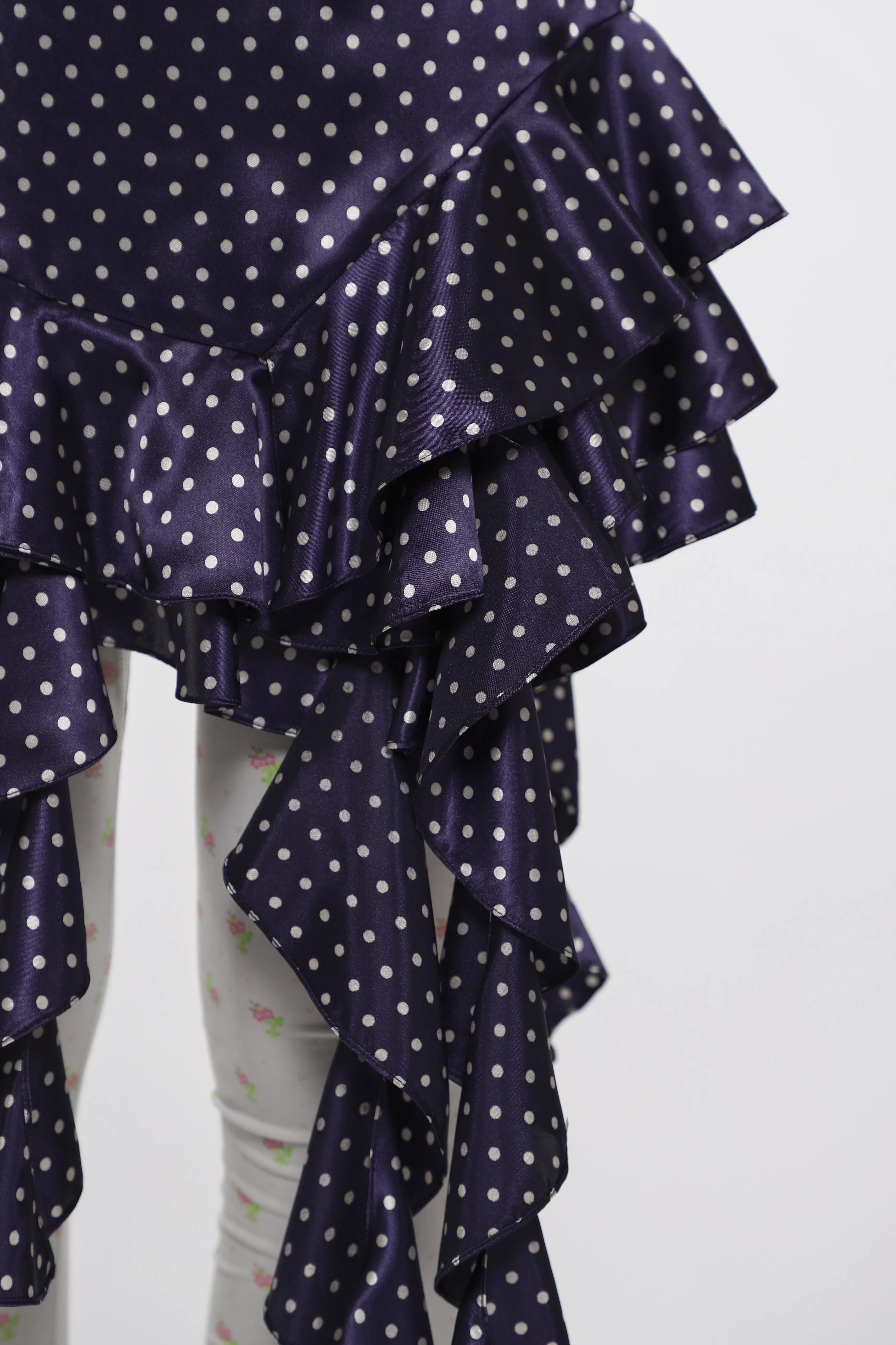 LUCY SKIRT IN NAVY sold by Sandy Liang product image thumbnail 4
