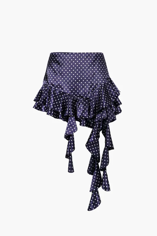 LUCY SKIRT IN NAVY sold by Sandy Liang