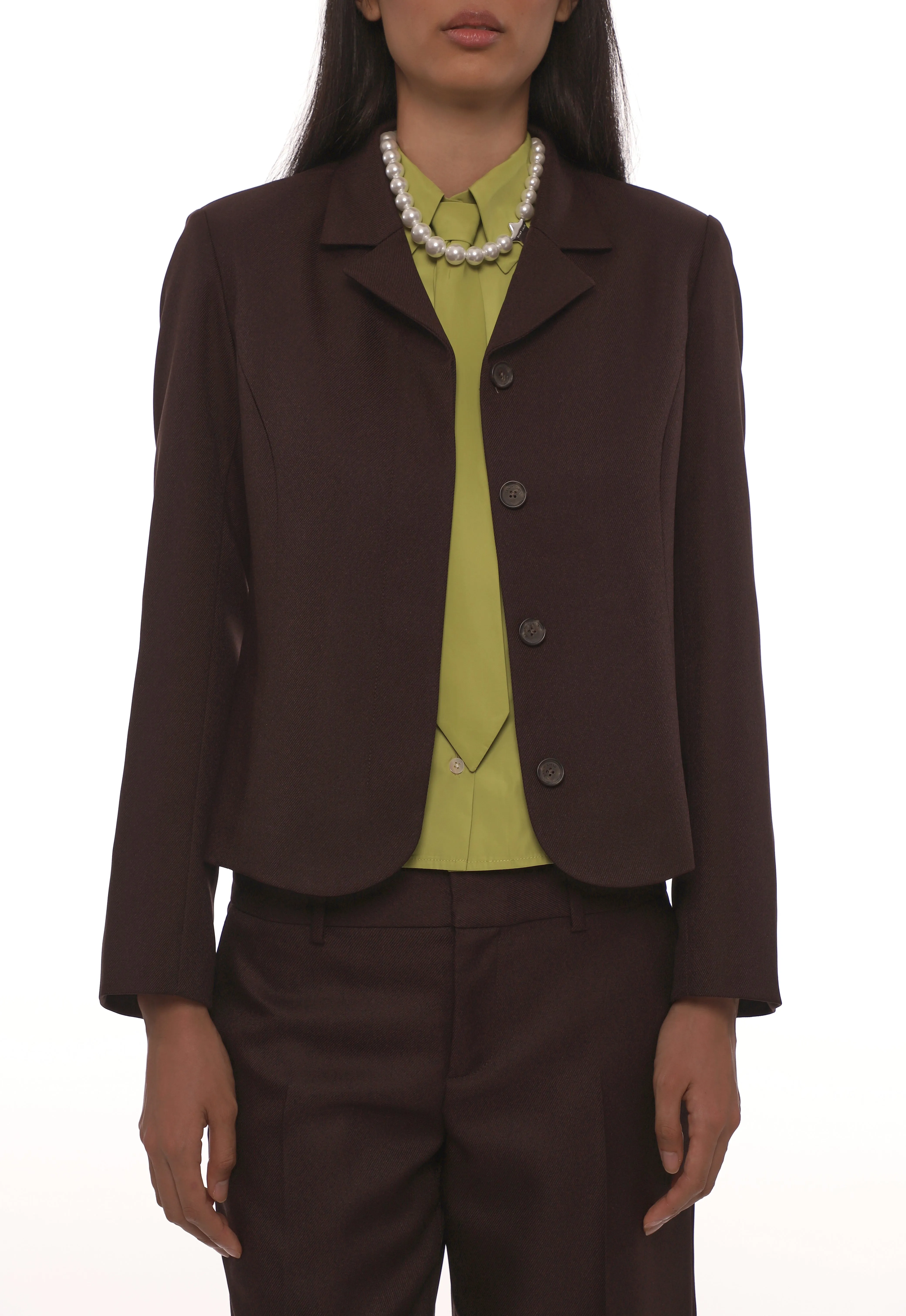 GARTEN JACKET IN BROWN sold by Sandy Liang product image thumbnail 5