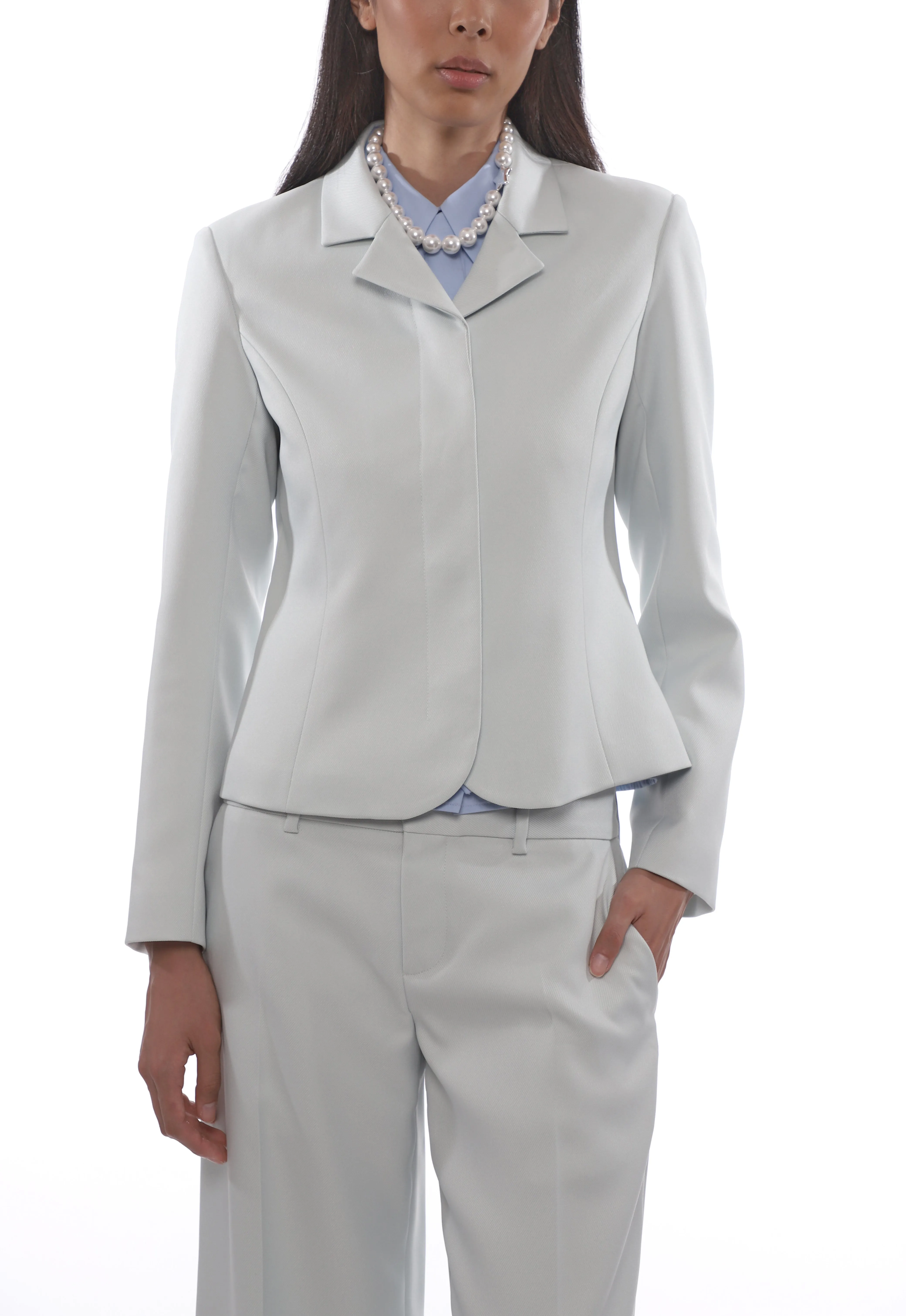 GARTEN JACKET IN ICE BLUE sold by Sandy Liang product image thumbnail 2