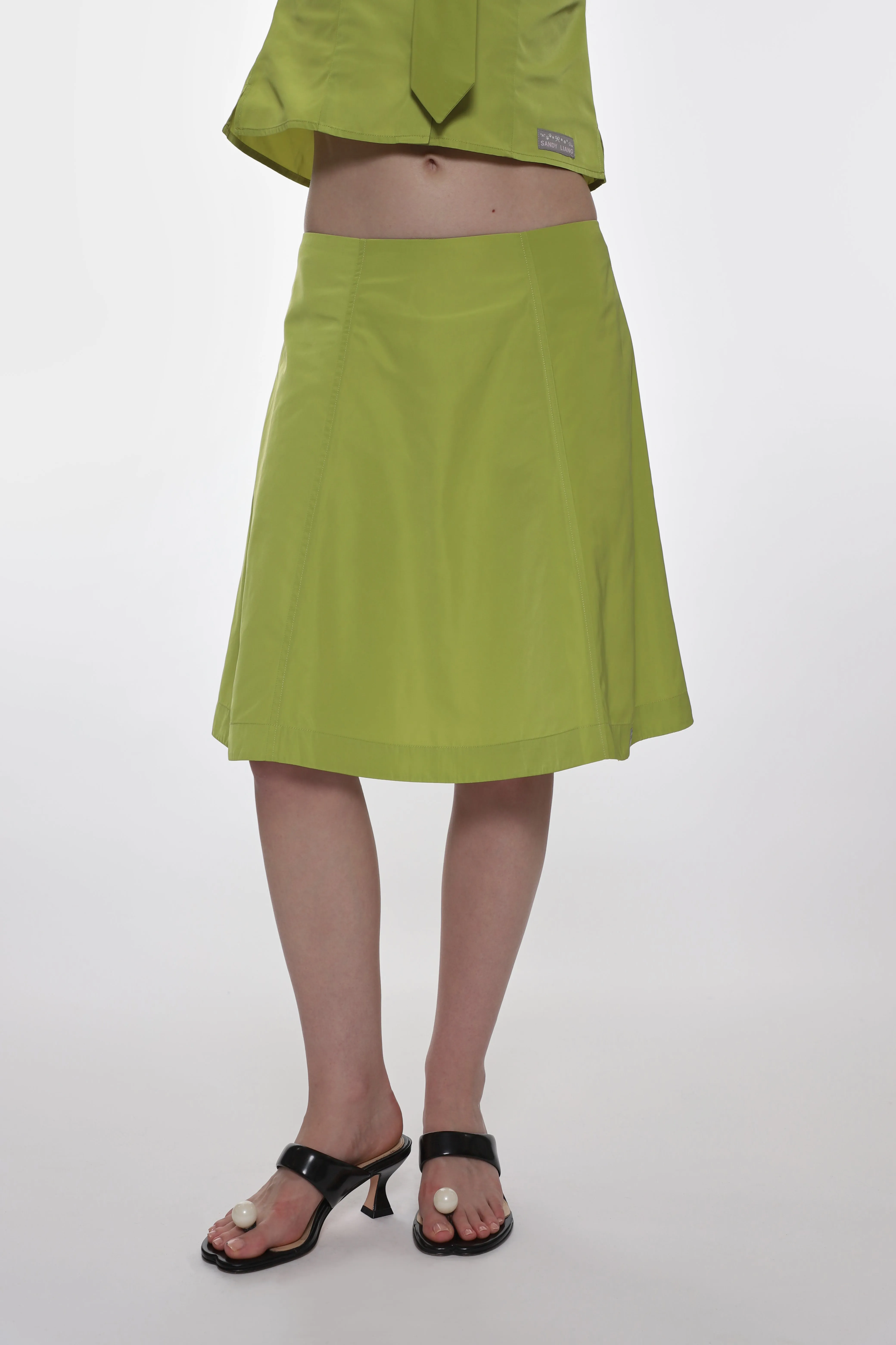 CONSTANCE SKIRT IN CHARTREUSE sold by Sandy Liang product image thumbnail 4