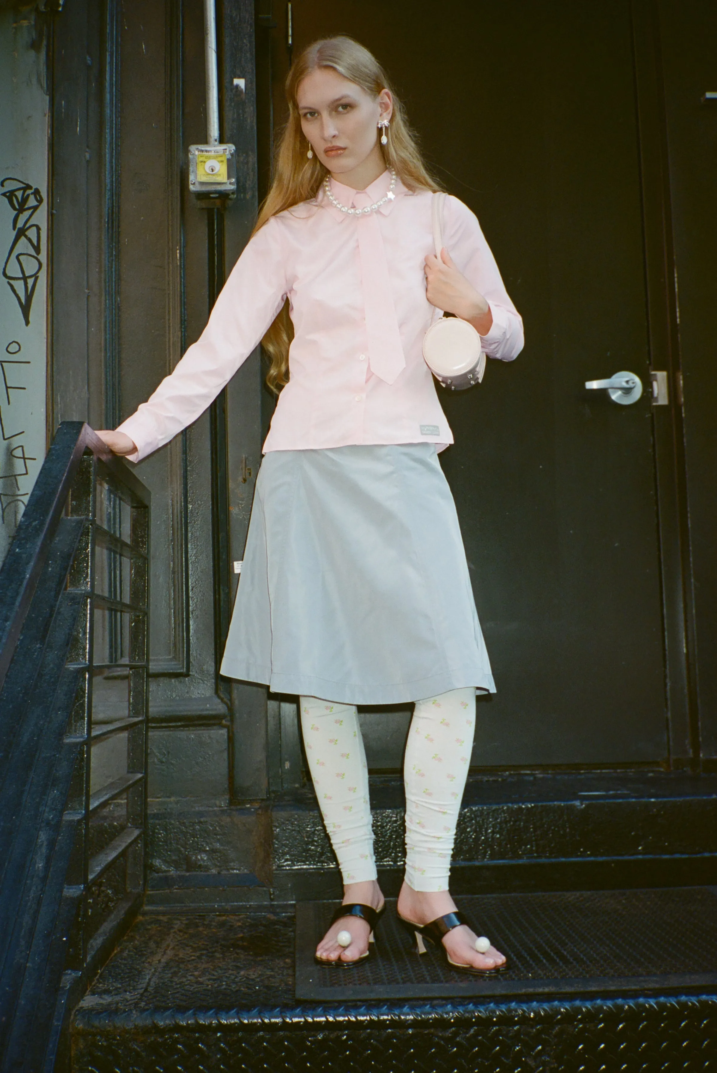 CONSTANCE SKIRT IN GREY sold by Sandy Liang product image thumbnail 5