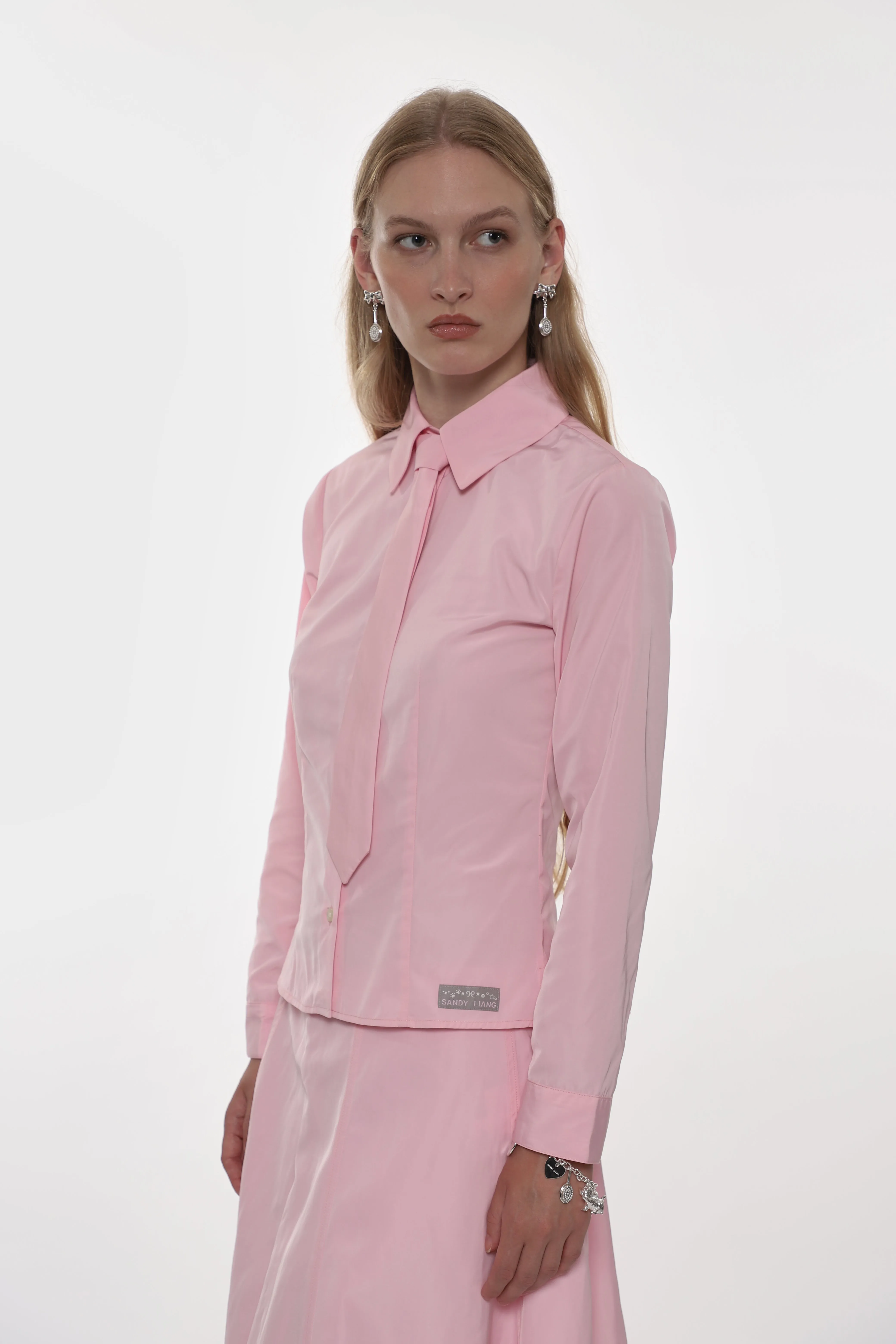 LEVI SHIRT IN PINK sold by Sandy Liang product image thumbnail 4