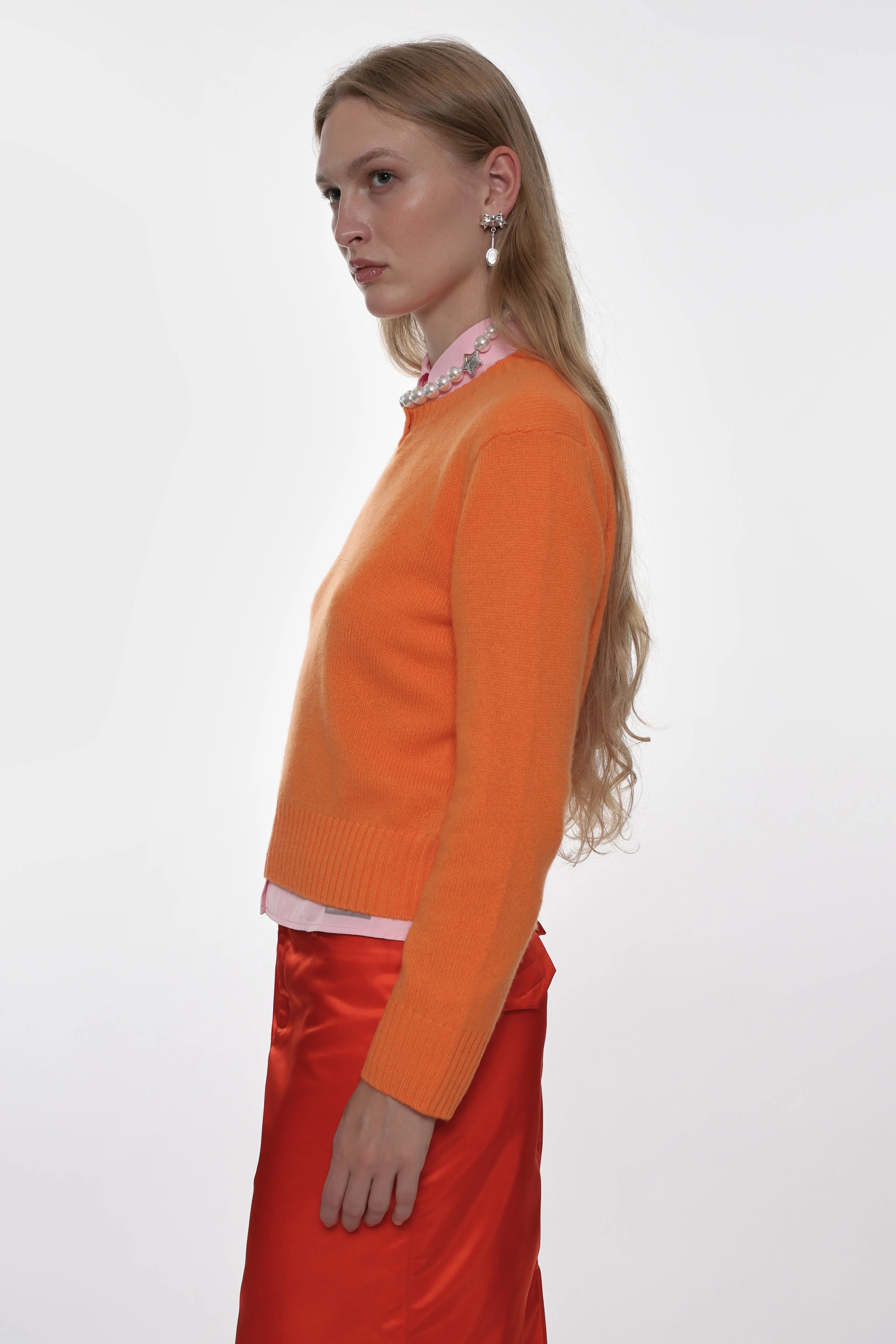 PINO CASHMERE SWEATER IN ORANGE sold by Sandy Liang product image thumbnail 4
