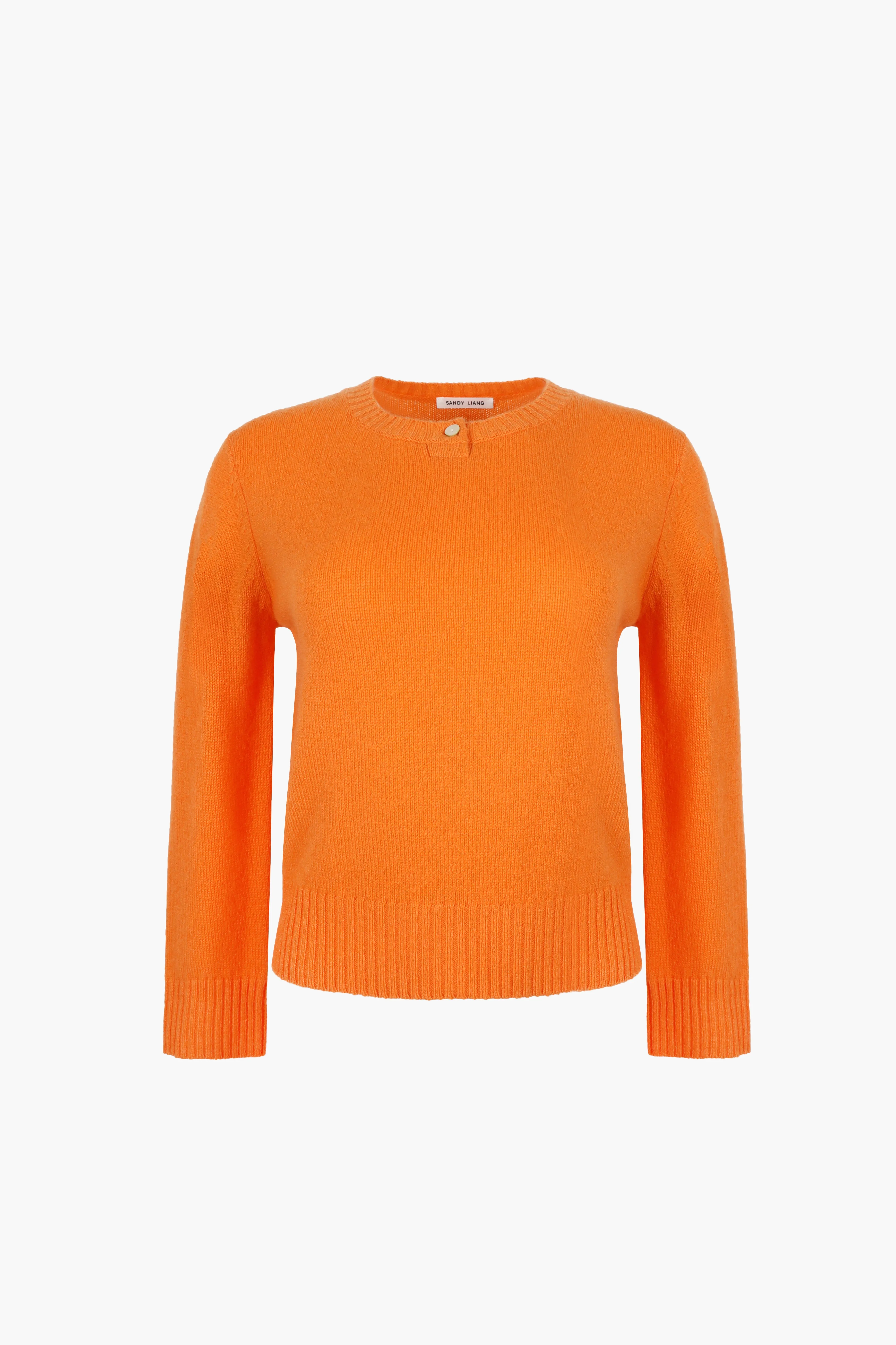 PINO CASHMERE SWEATER IN ORANGE sold by Sandy Liang
