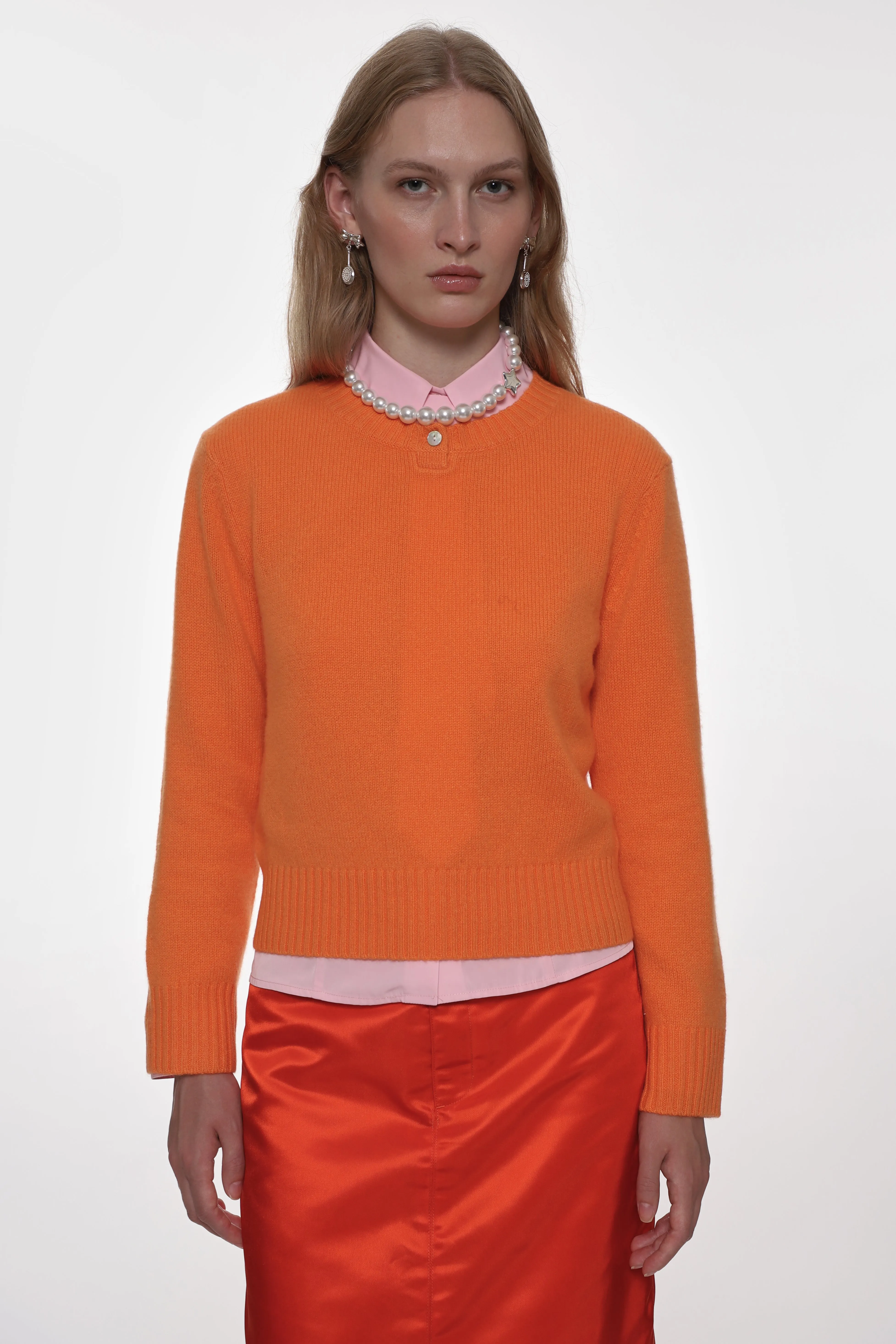 PINO CASHMERE SWEATER IN ORANGE sold by Sandy Liang product image thumbnail 5