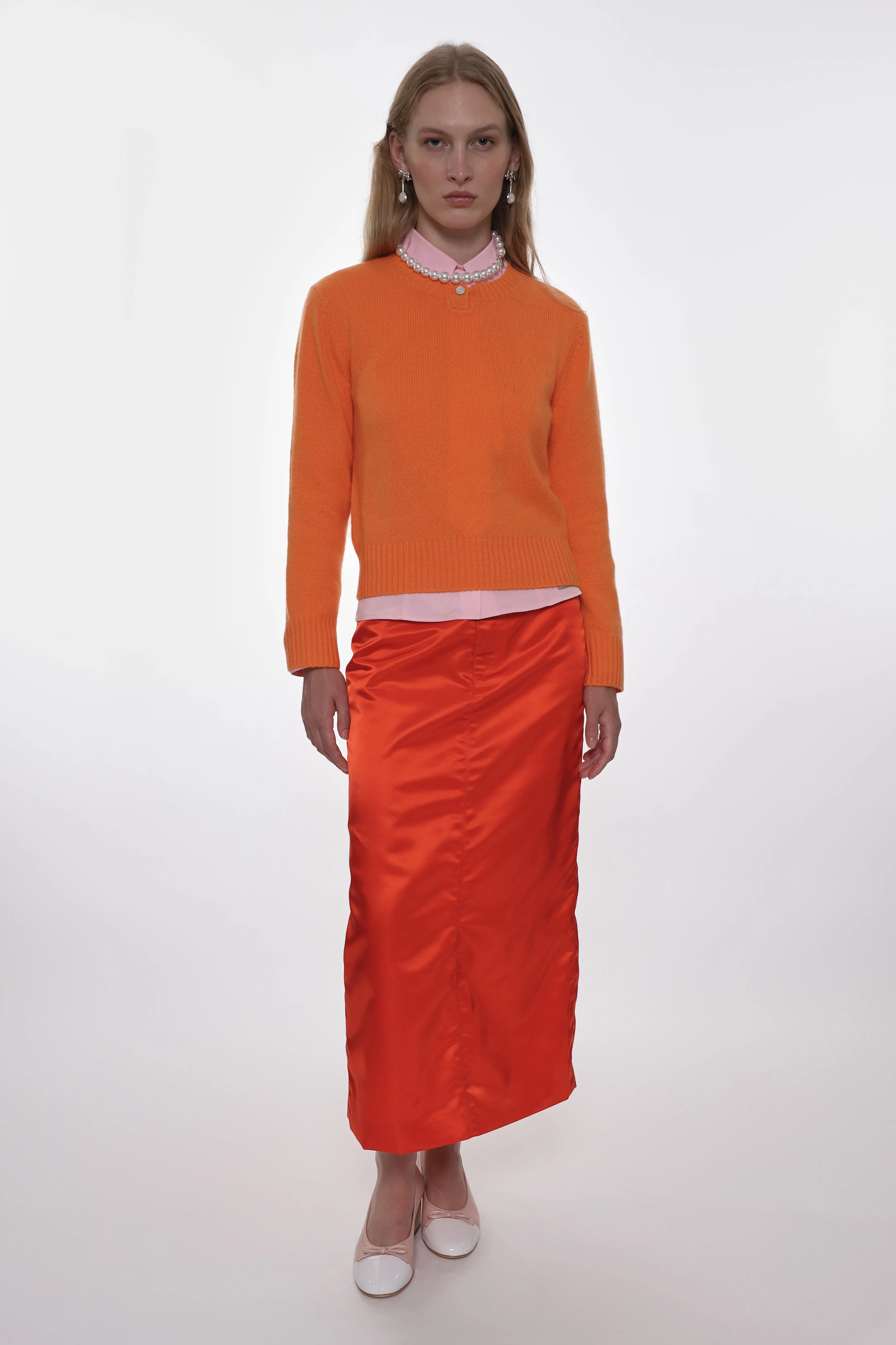 PINO CASHMERE SWEATER IN ORANGE sold by Sandy Liang product image thumbnail 2