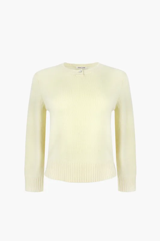 PINO CASHMERE SWEATER IN PALE YELLOW sold by Sandy Liang