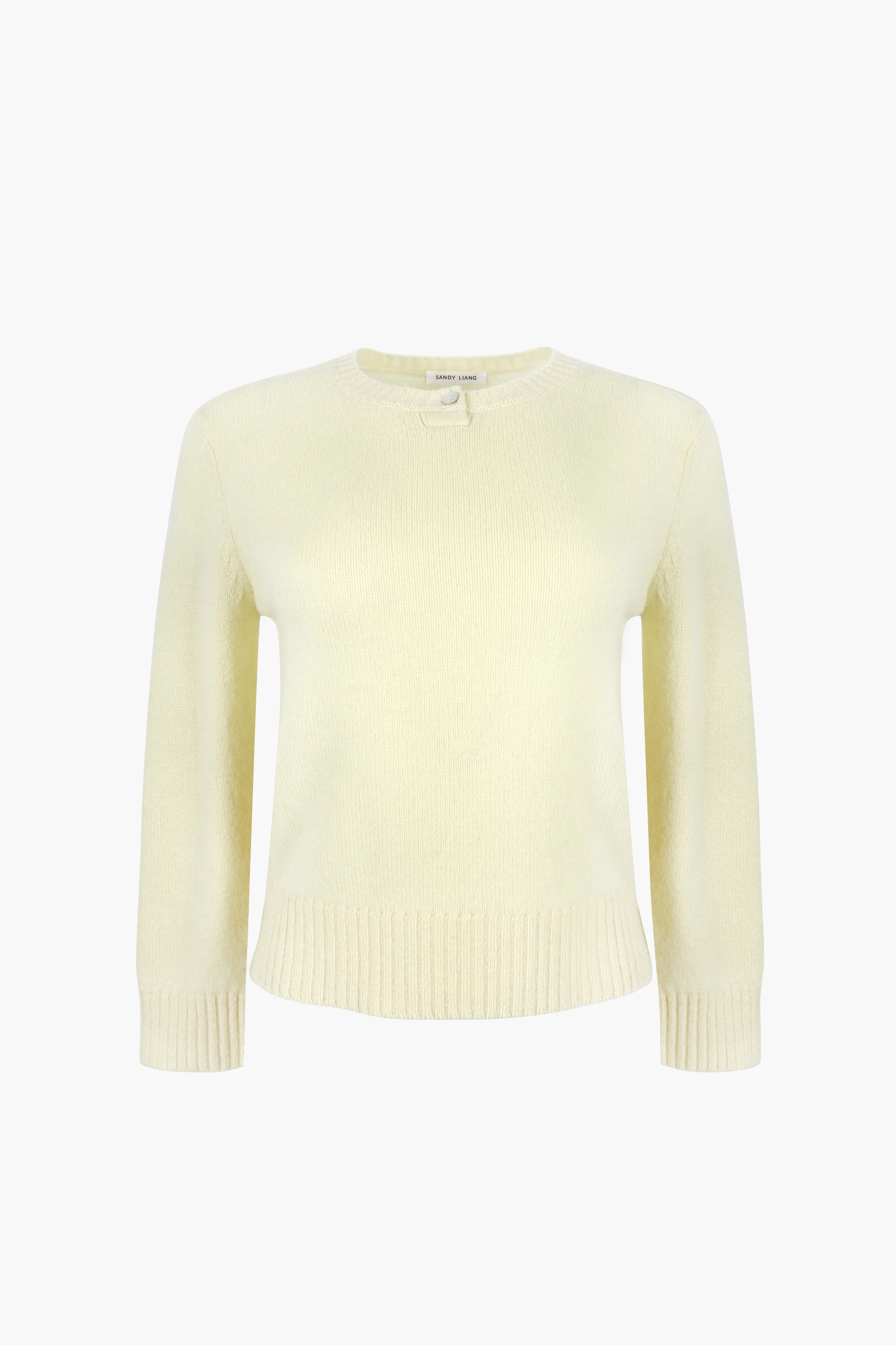 PINO CASHMERE SWEATER IN PALE YELLOW sold by Sandy Liang