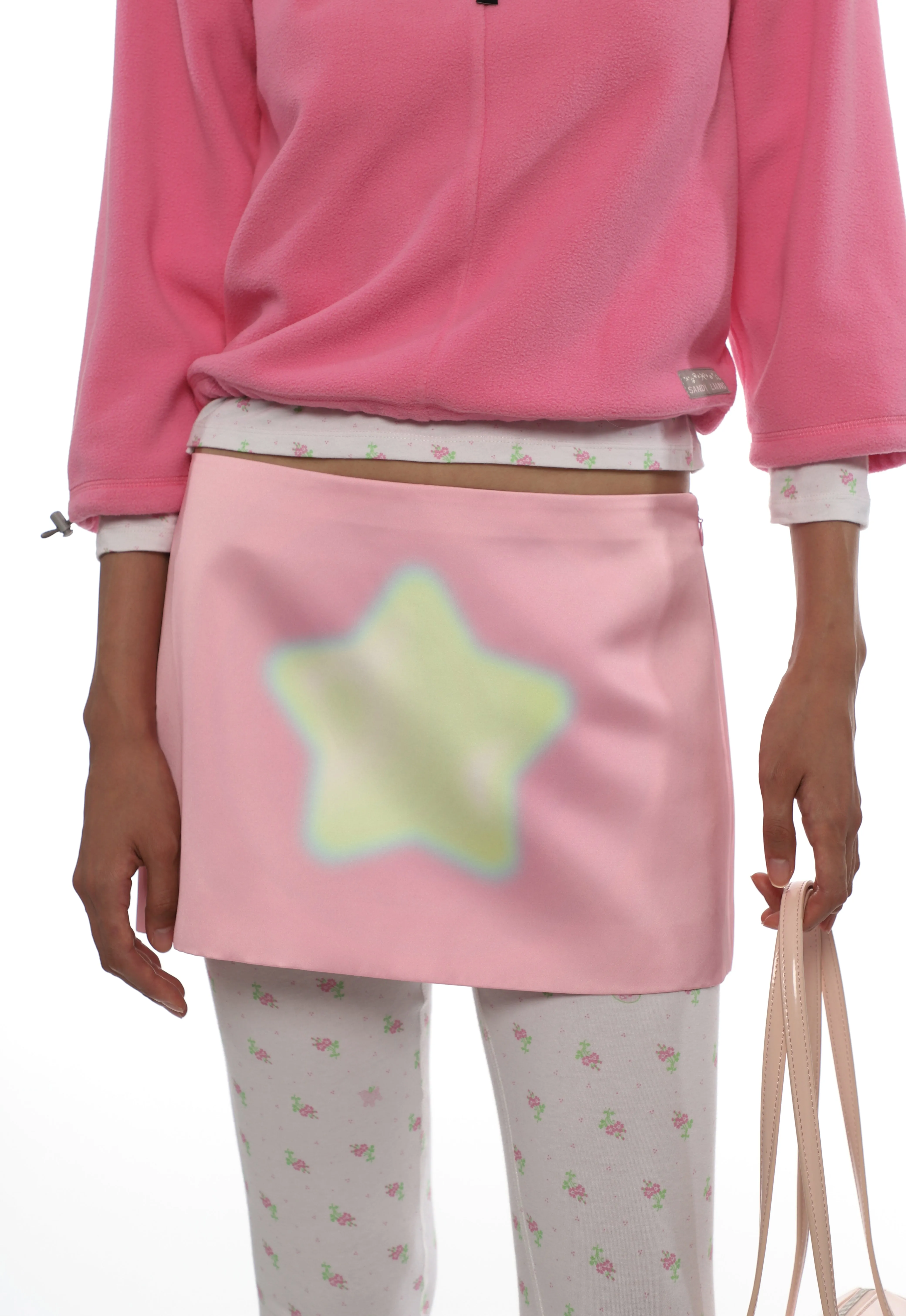 JUICE SKIRT IN PINK STAR sold by Sandy Liang product image thumbnail 3