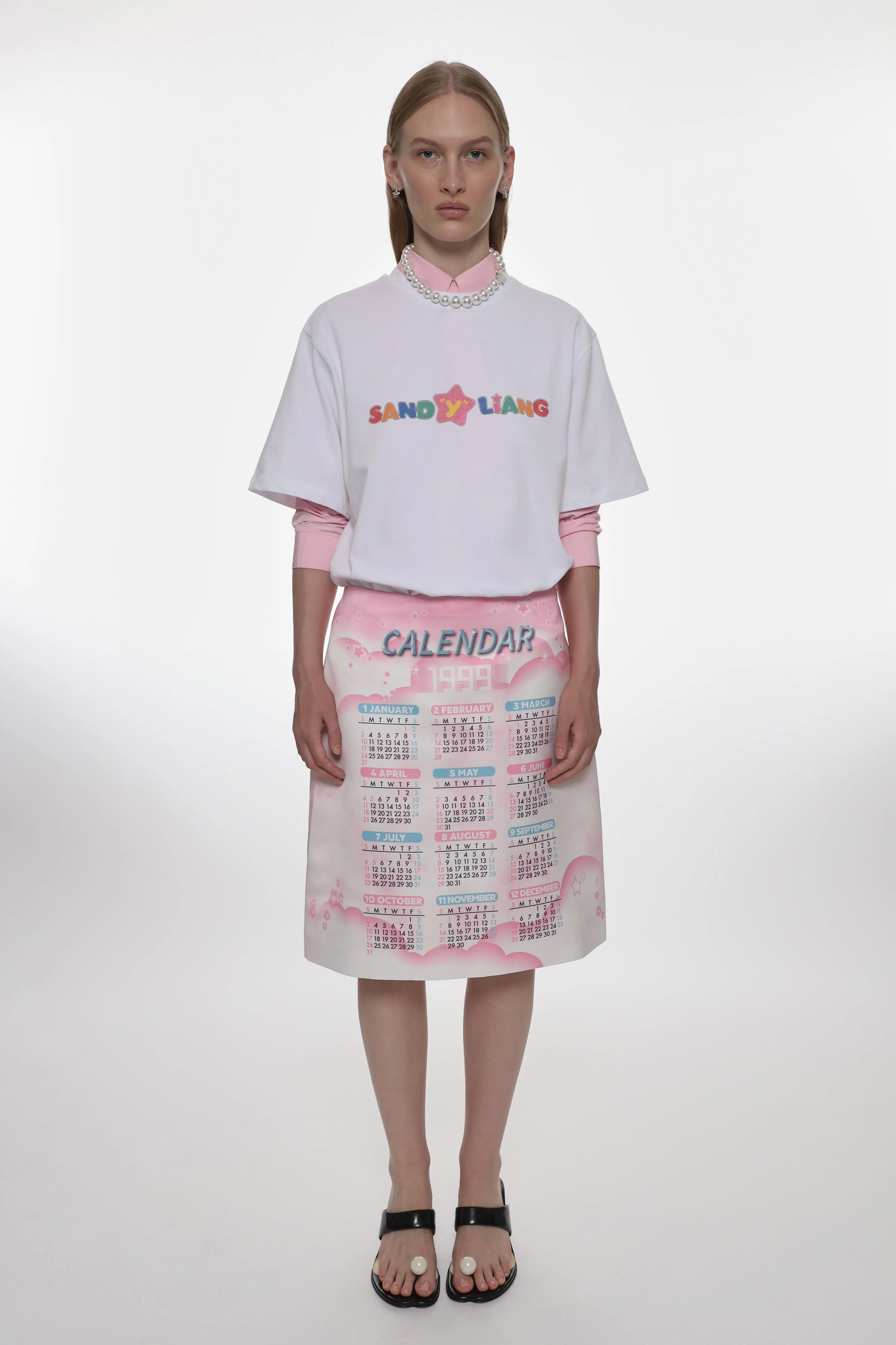 INA SKIRT IN CALENDAR sold by Sandy Liang product image thumbnail 2