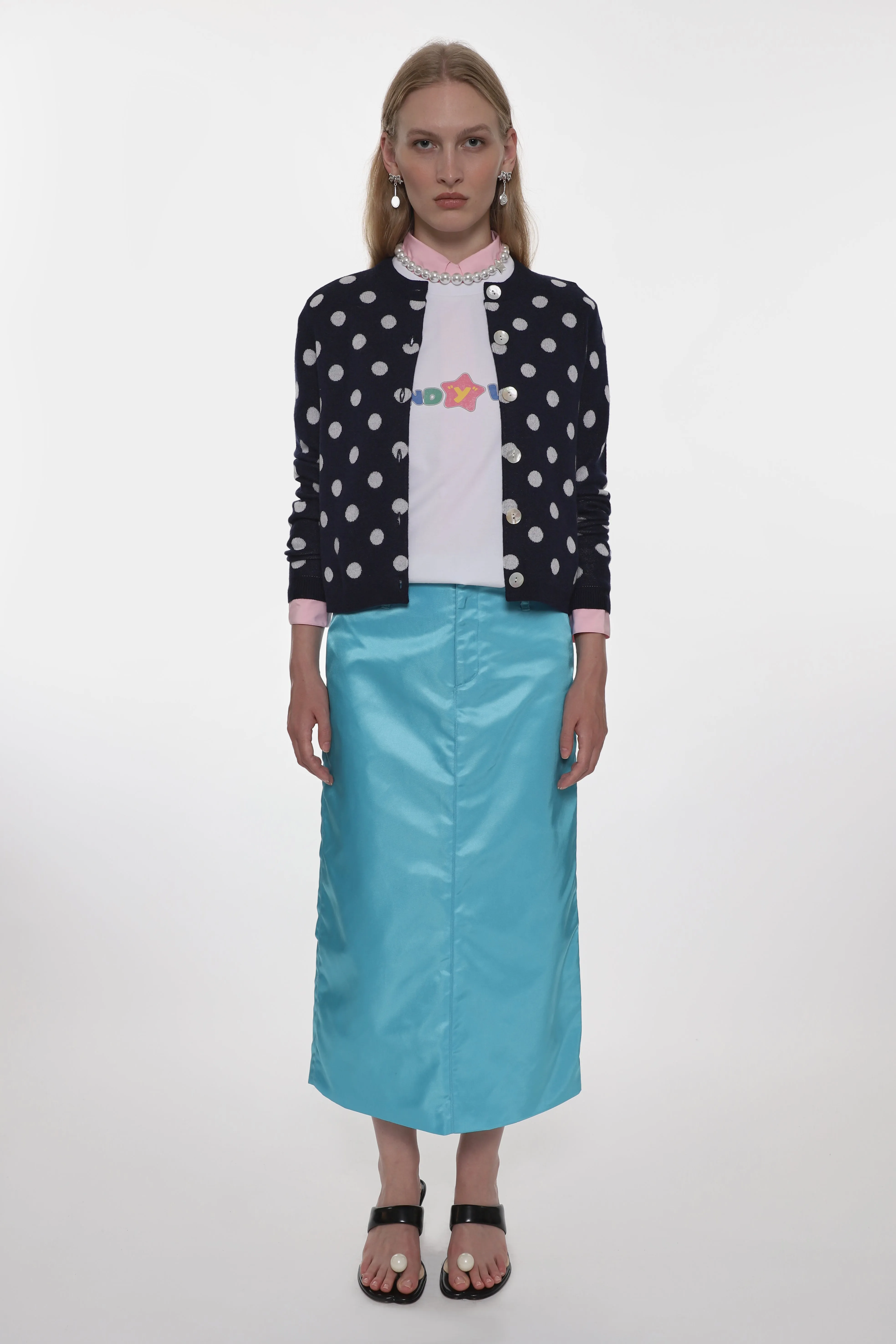 RAVENNA SKIRT IN TURQUOISE sold by Sandy Liang product image thumbnail 2