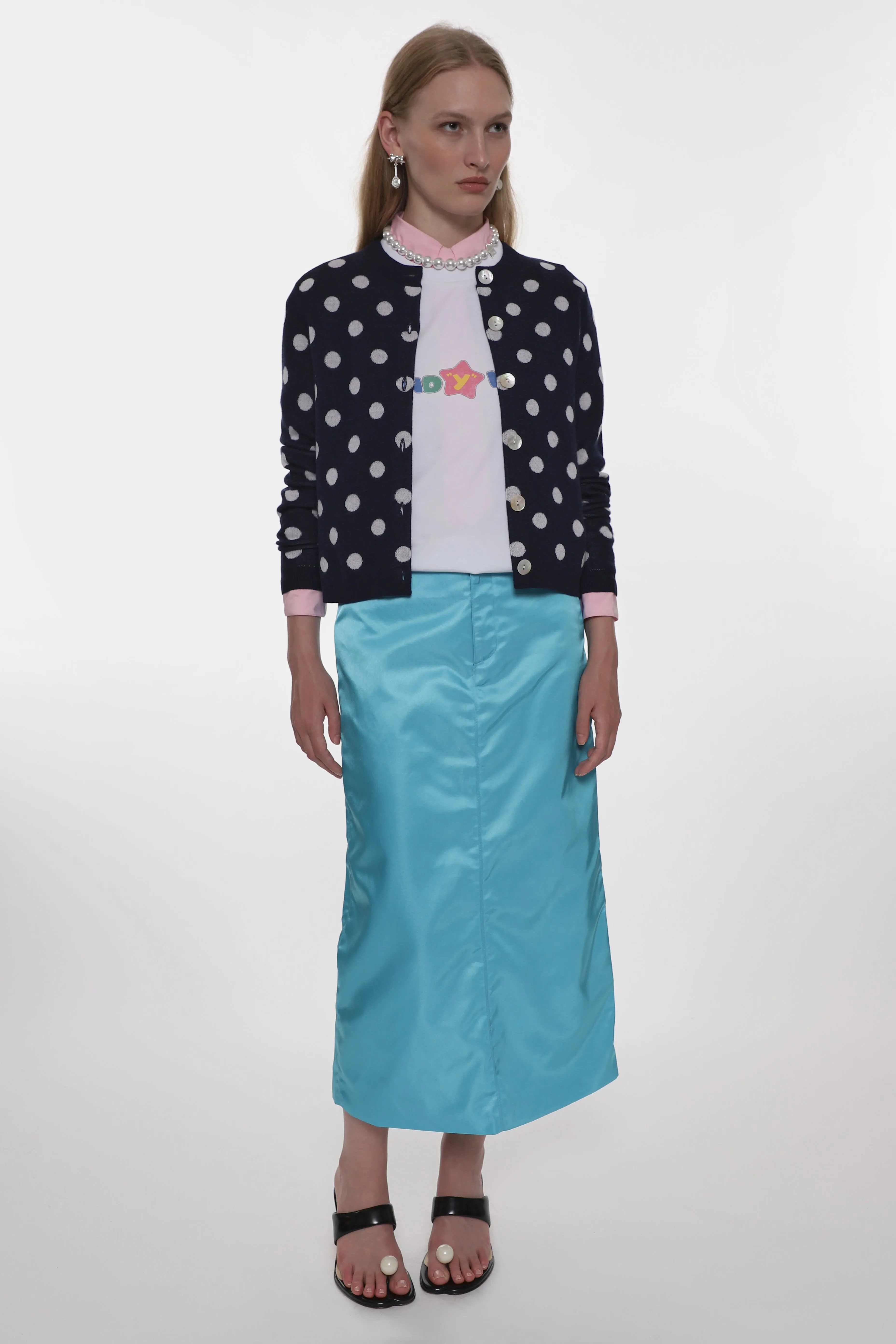 RAVENNA SKIRT IN TURQUOISE sold by Sandy Liang product image thumbnail 5