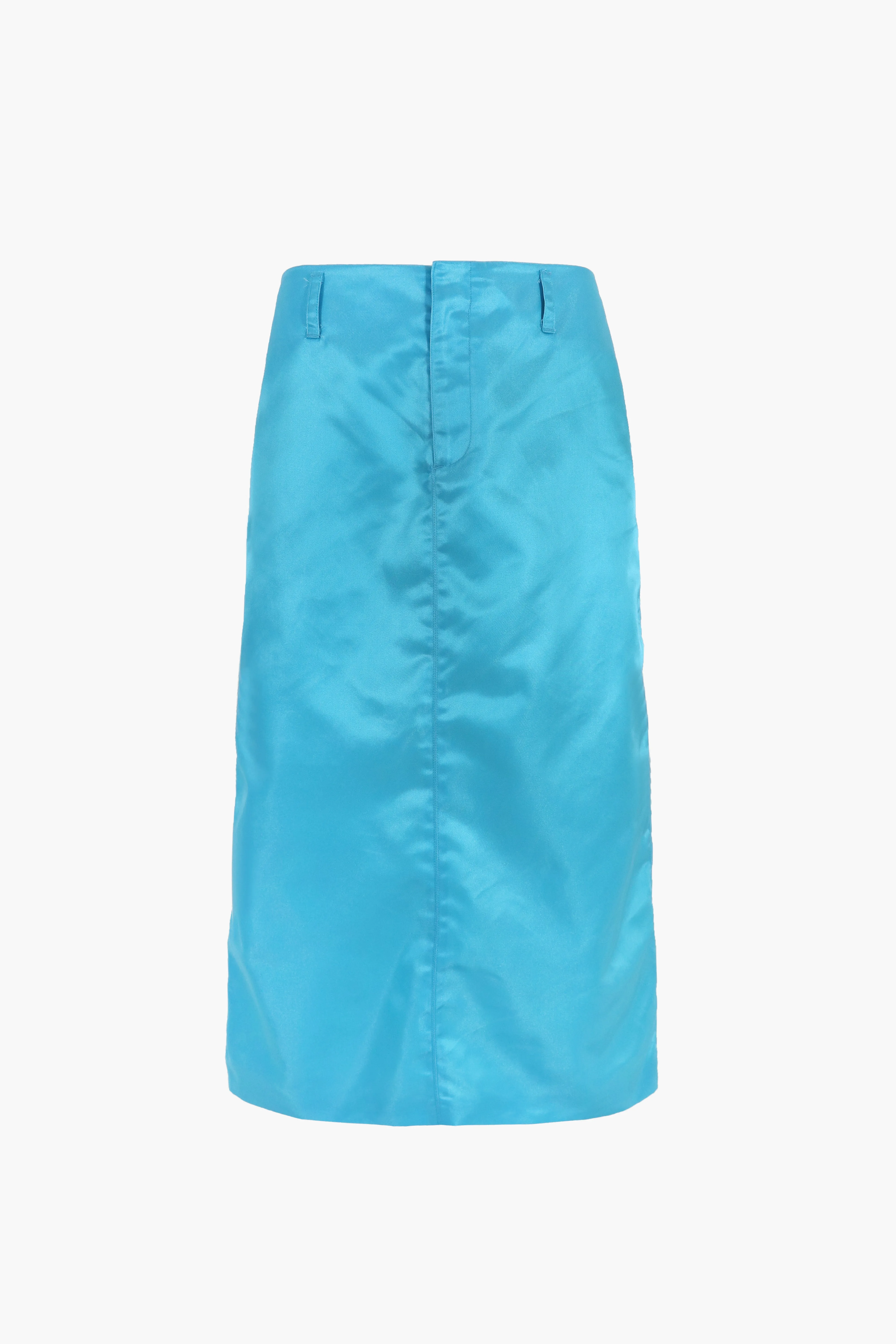 RAVENNA SKIRT IN TURQUOISE sold by Sandy Liang