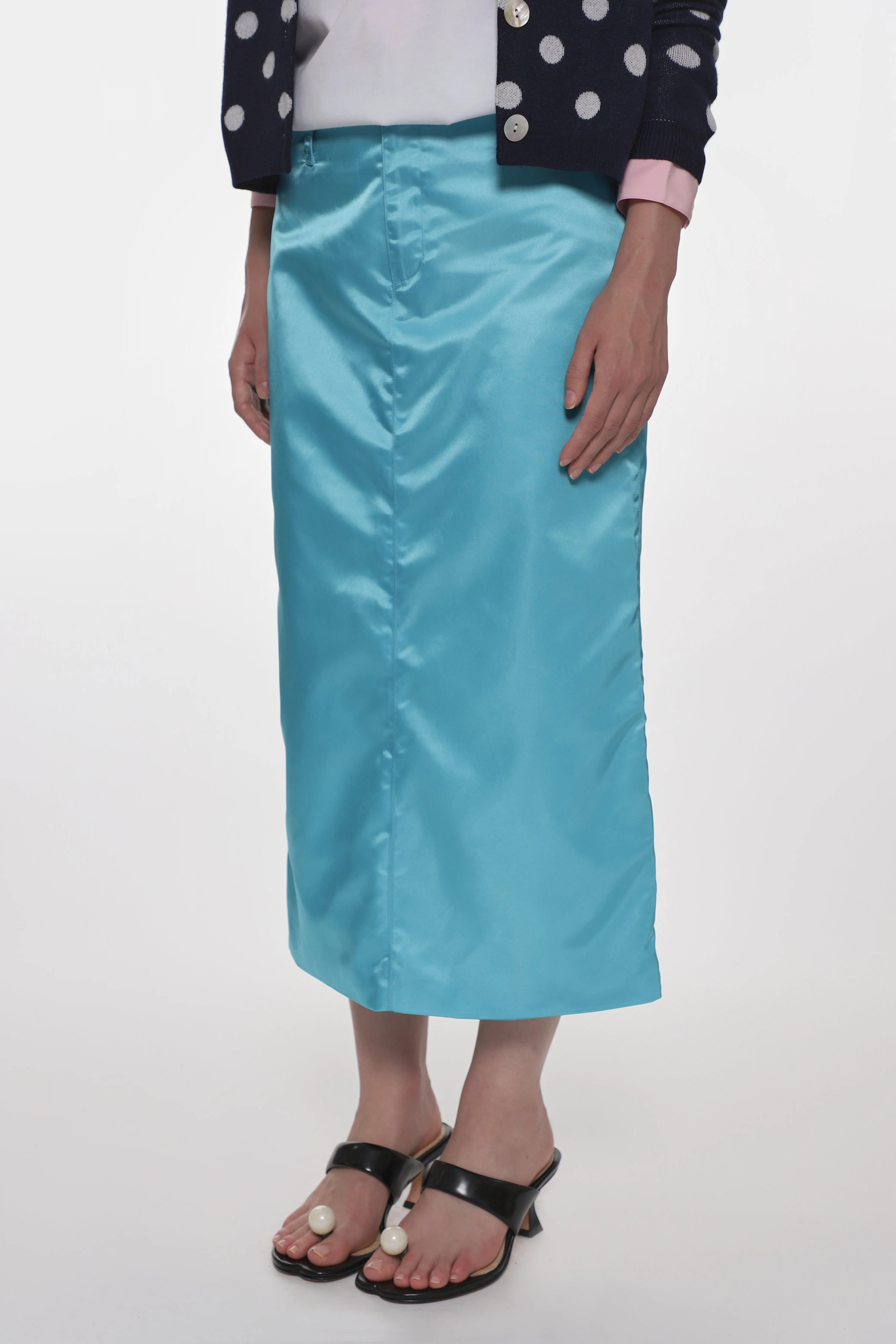 RAVENNA SKIRT IN TURQUOISE sold by Sandy Liang product image thumbnail 3