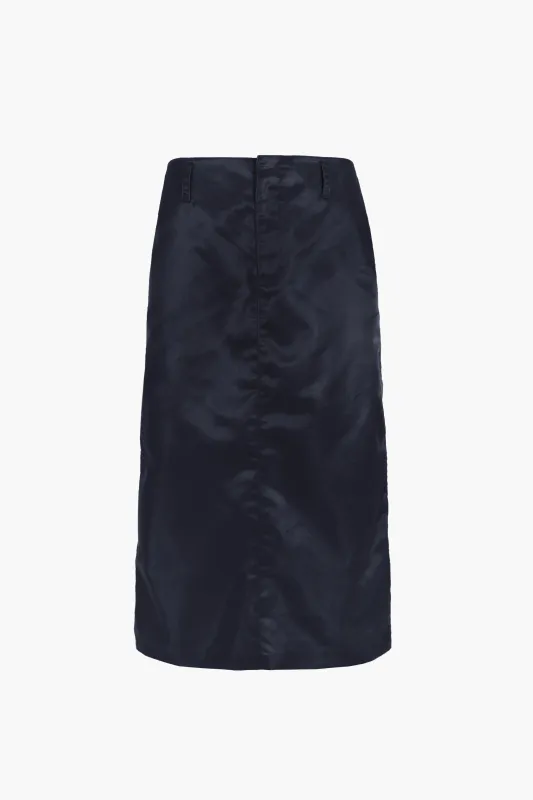 RAVENNA SKIRT IN NAVY made by Sandy Liang