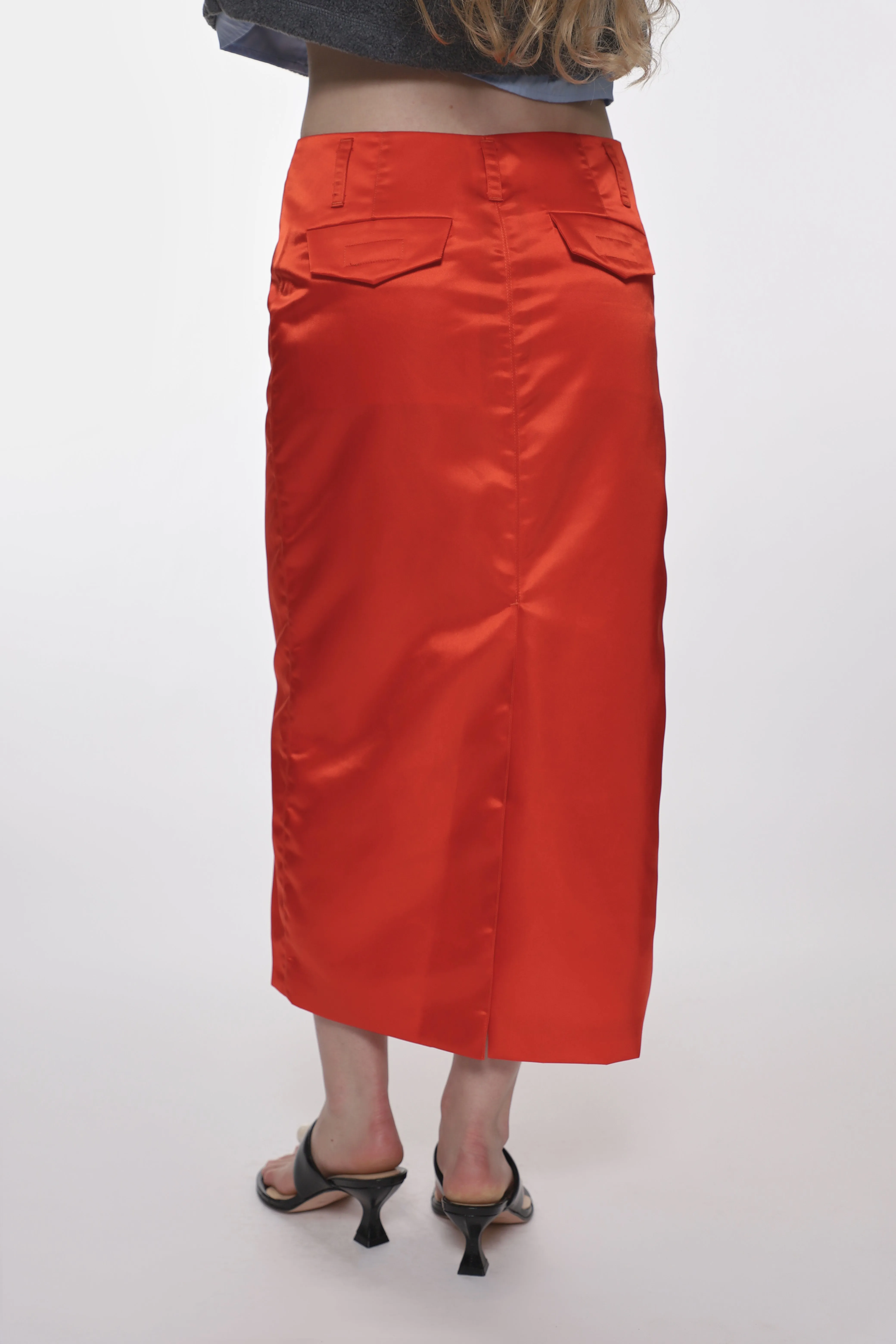 RAVENNA SKIRT IN ORANGE sold by Sandy Liang product image thumbnail 3