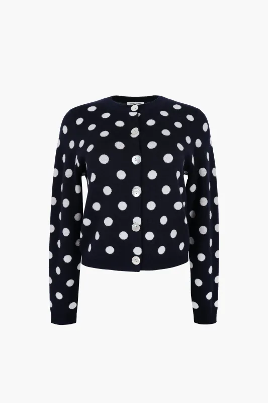 CAIRO CARDIGAN IN NAVY sold by Sandy Liang