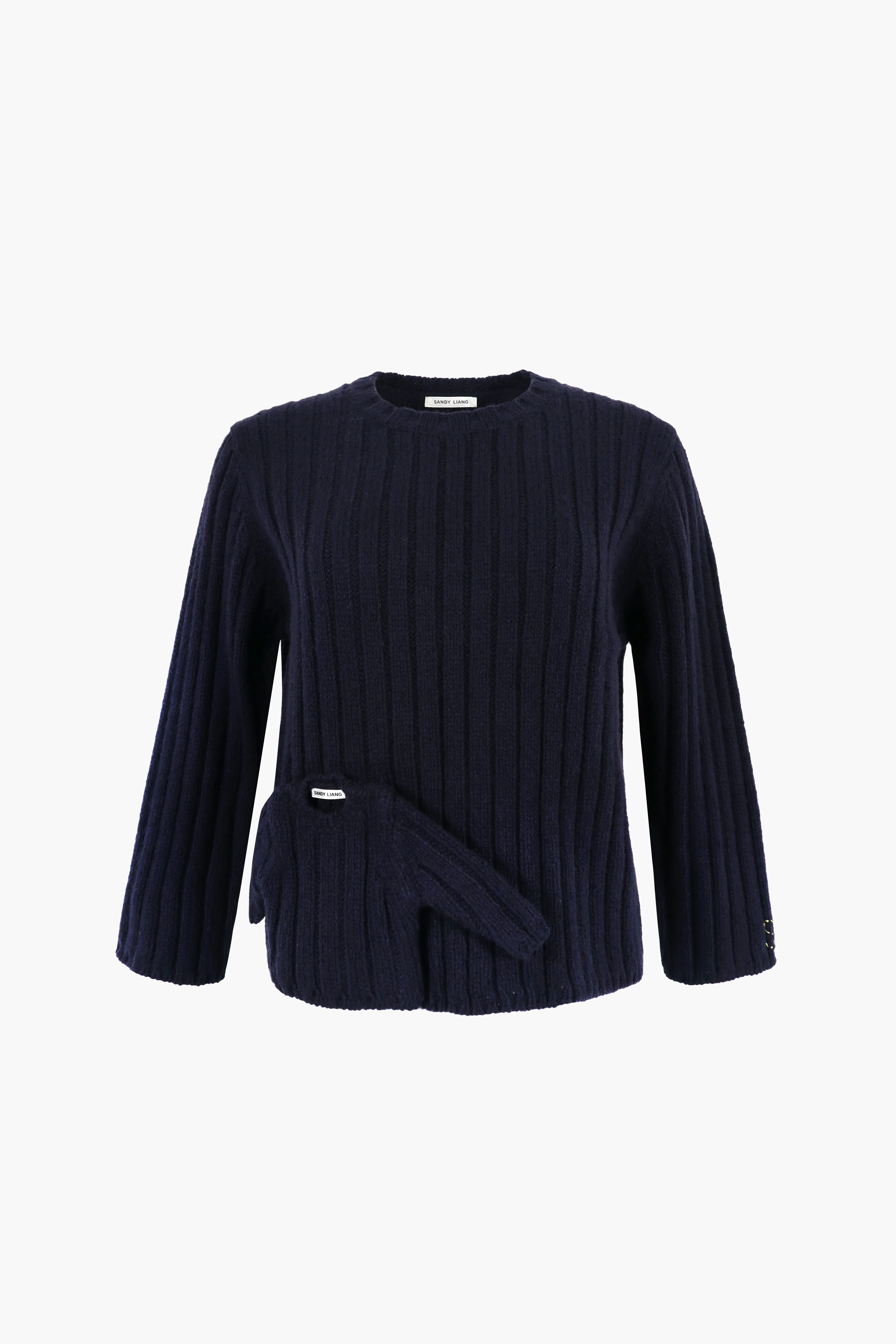 CARLOW SWEATER IN DARK NAVY sold by Sandy Liang