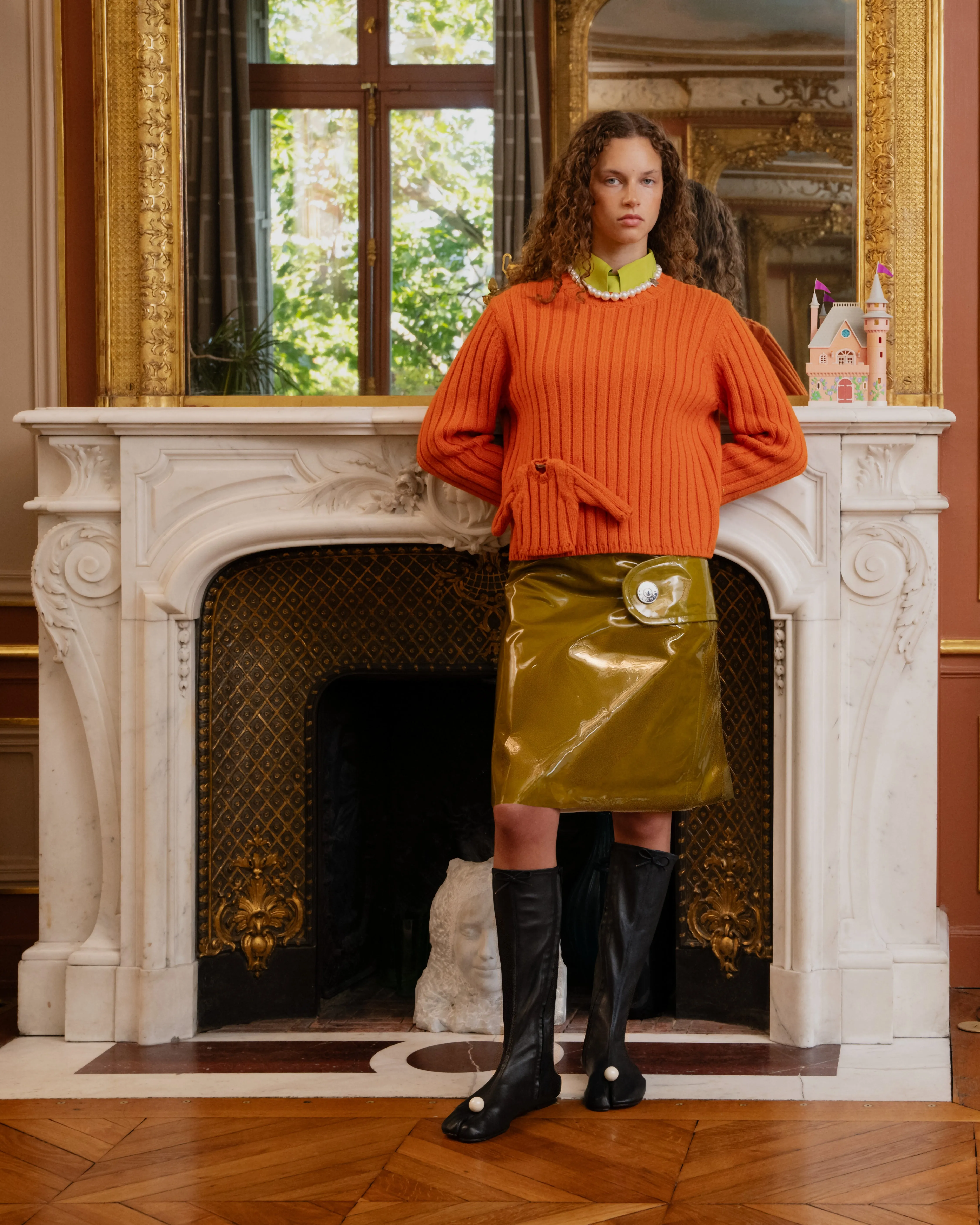 CARLOW SWEATER IN ORANGE sold by Sandy Liang product image thumbnail 5