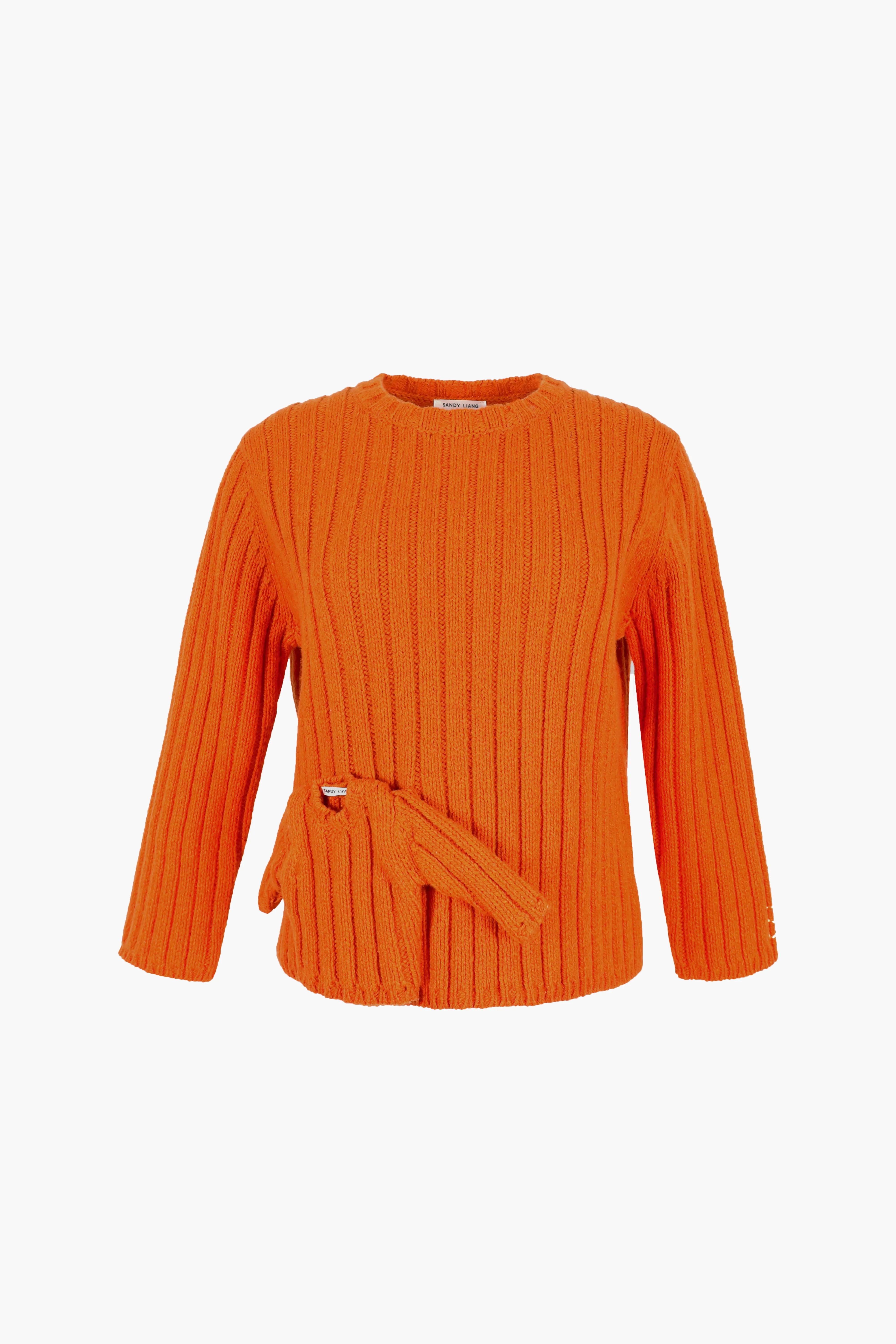 CARLOW SWEATER IN ORANGE sold by Sandy Liang