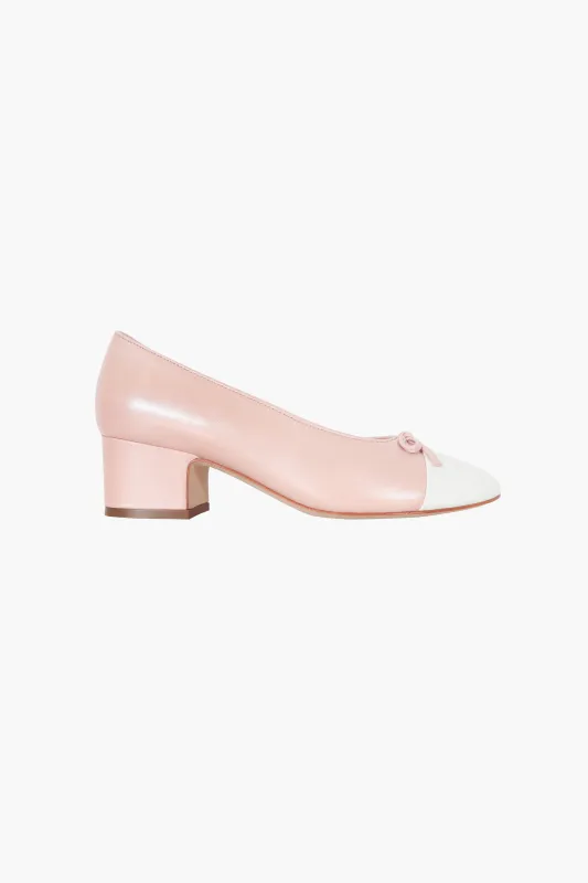 CAP TOE PUMP IN PEARL PINK sold by Sandy Liang
