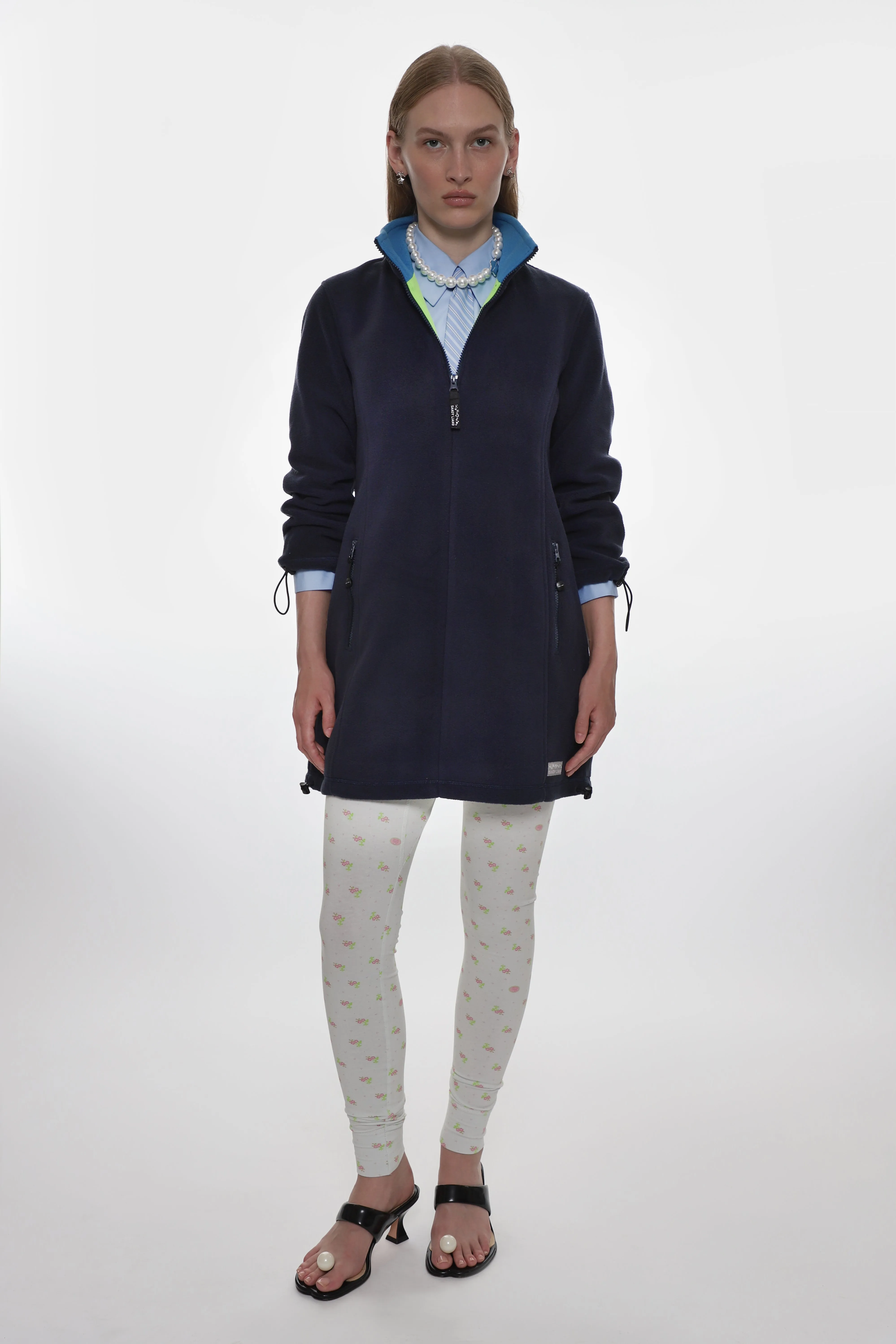 LAMB FLEECE DRESS IN DARK NAVY sold by Sandy Liang product image thumbnail 2