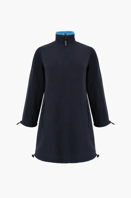 LAMB FLEECE DRESS IN DARK NAVY made by Sandy Liang