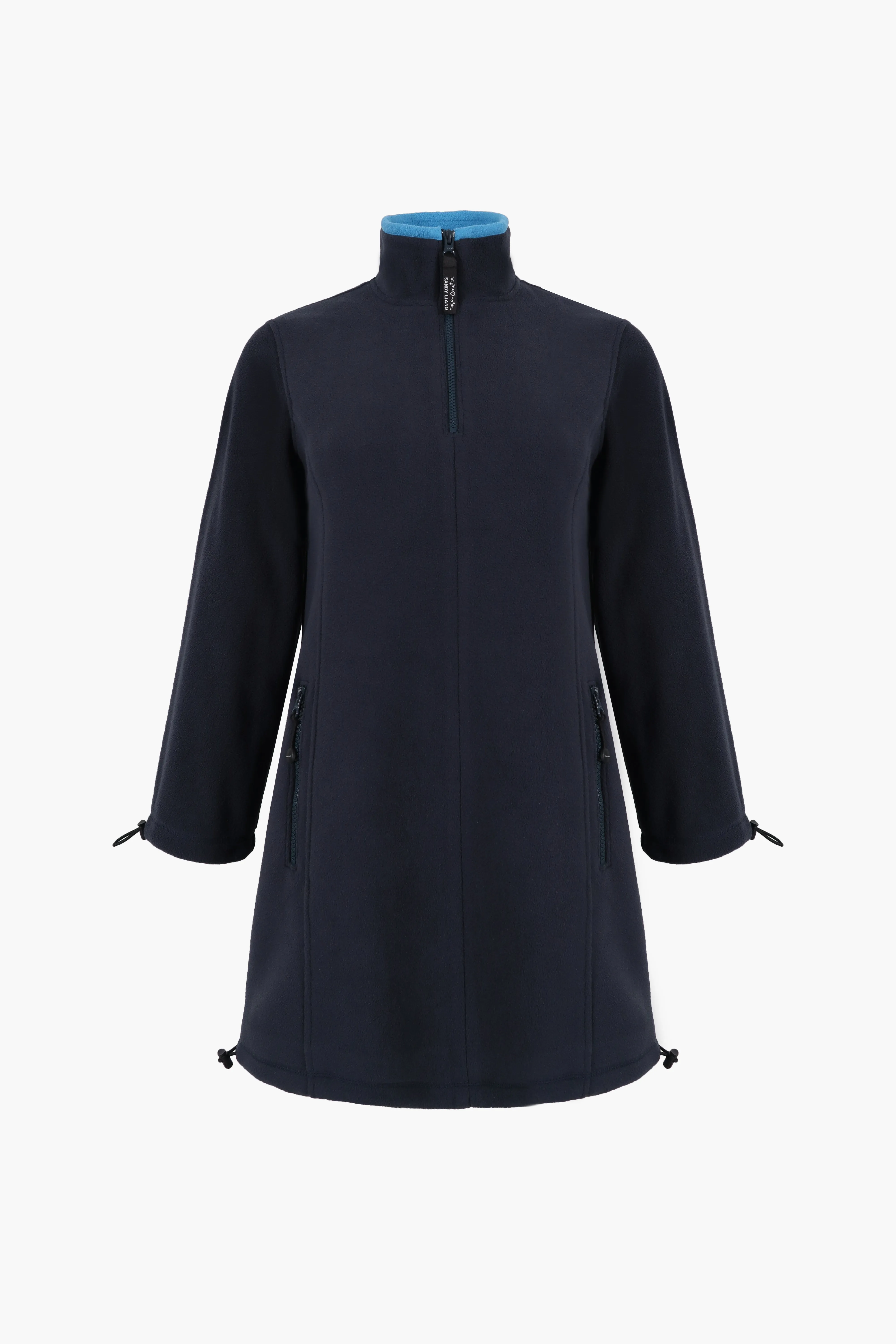 LAMB FLEECE DRESS IN DARK NAVY sold by Sandy Liang