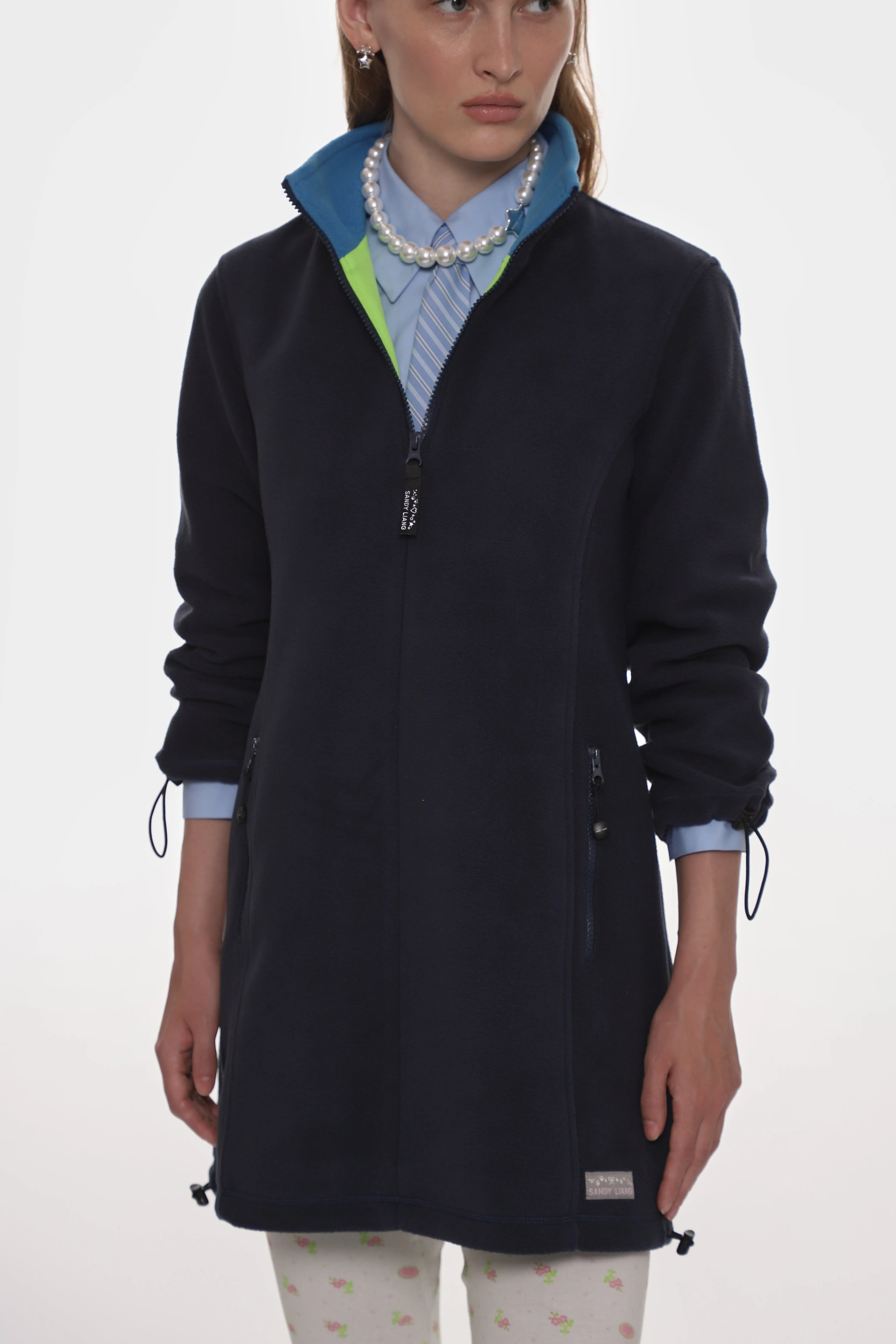 LAMB FLEECE DRESS IN DARK NAVY sold by Sandy Liang product image thumbnail 5