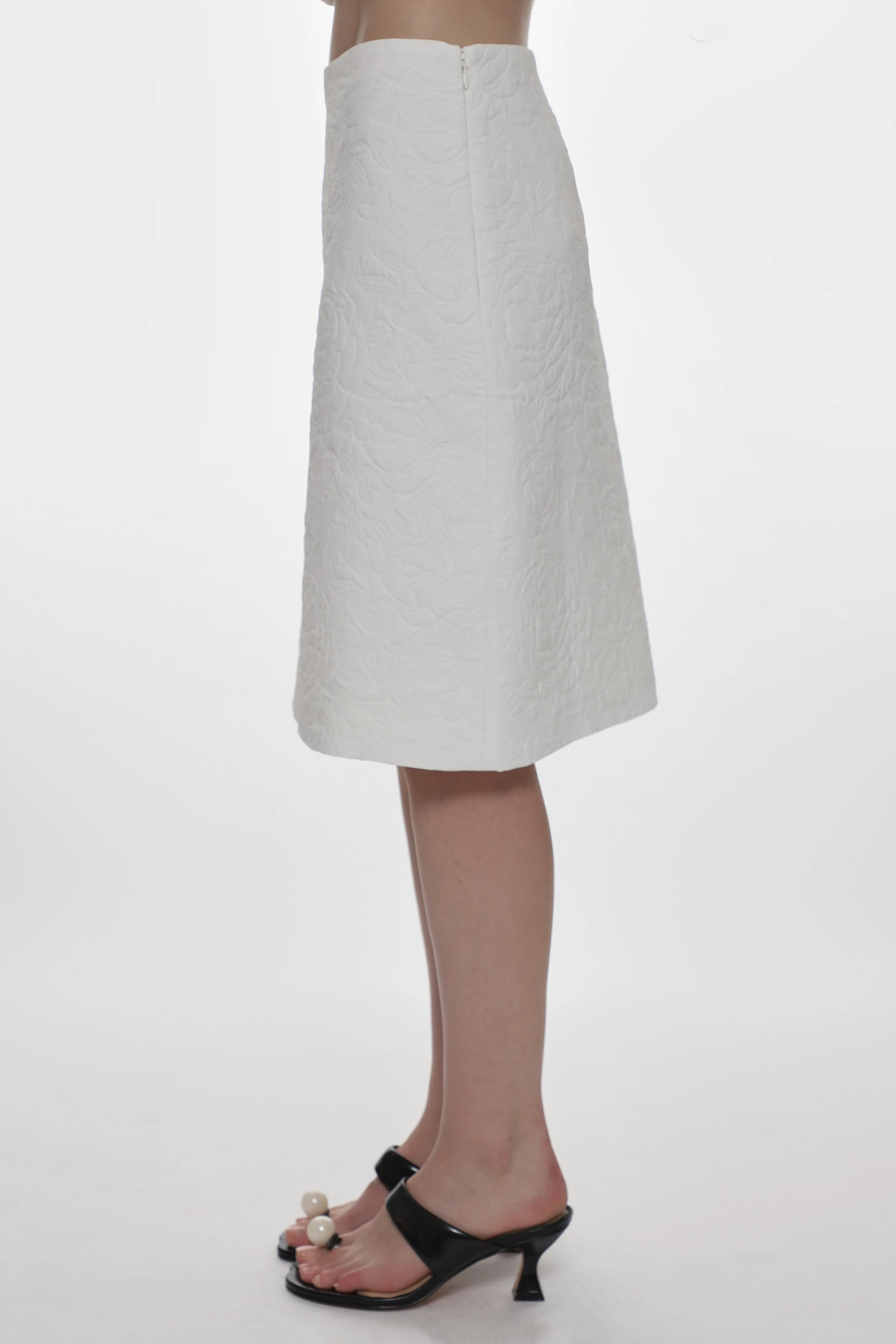 INA SKIRT IN WHITE JACQUARD sold by Sandy Liang product image thumbnail 4
