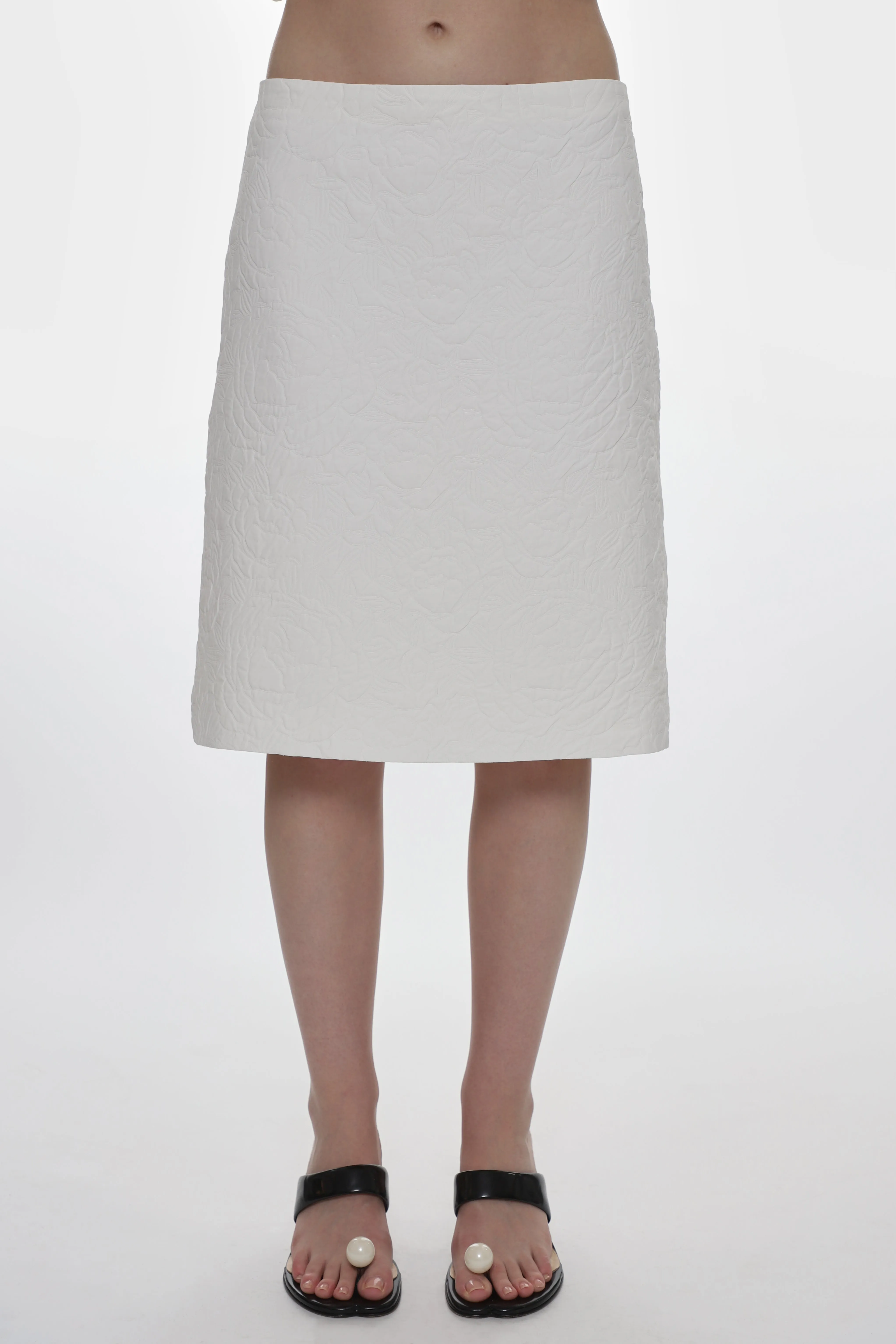 INA SKIRT IN WHITE JACQUARD sold by Sandy Liang product image thumbnail 3