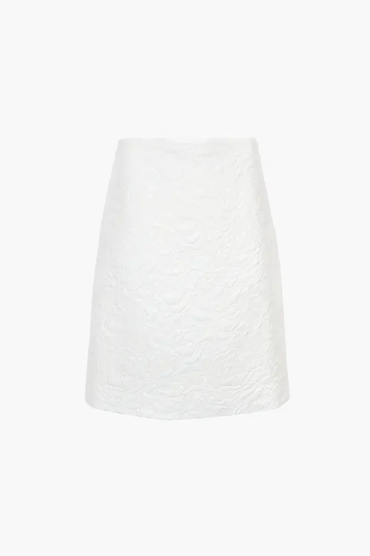 INA SKIRT IN WHITE JACQUARD sold by Sandy Liang