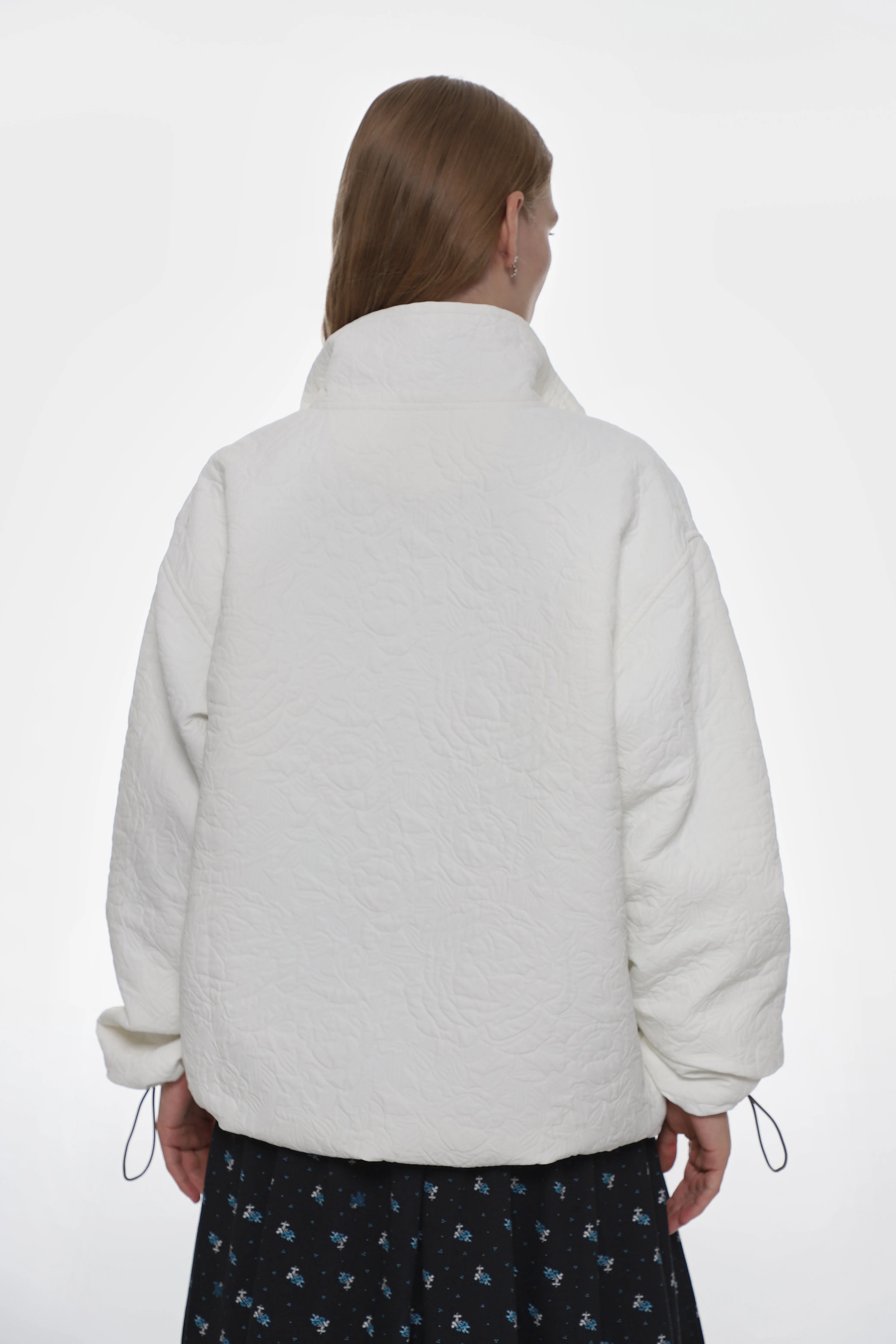 ASCHER PULLOVER IN WHITE JACQUARD sold by Sandy Liang product image thumbnail 4
