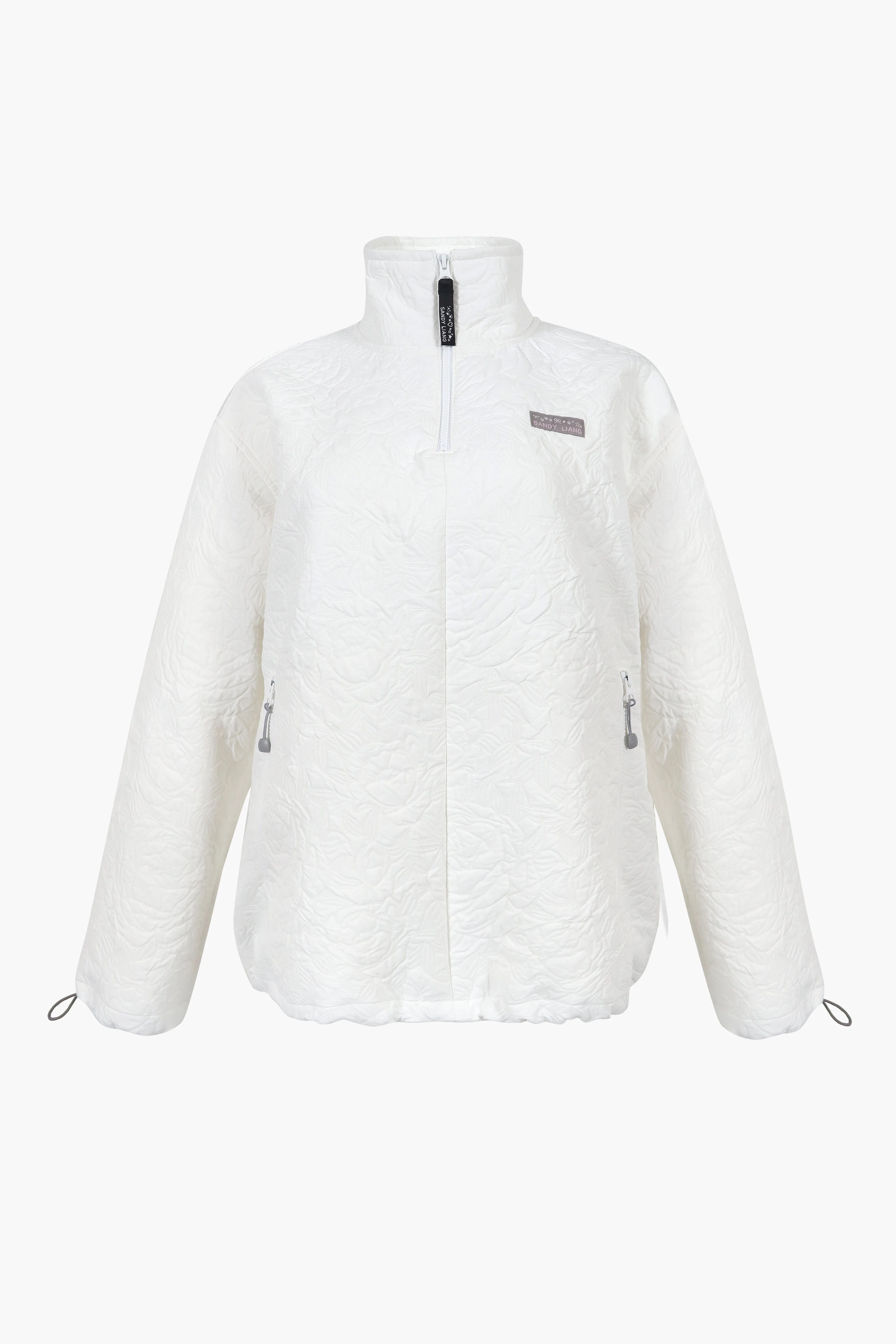 ASCHER PULLOVER IN WHITE JACQUARD sold by Sandy Liang