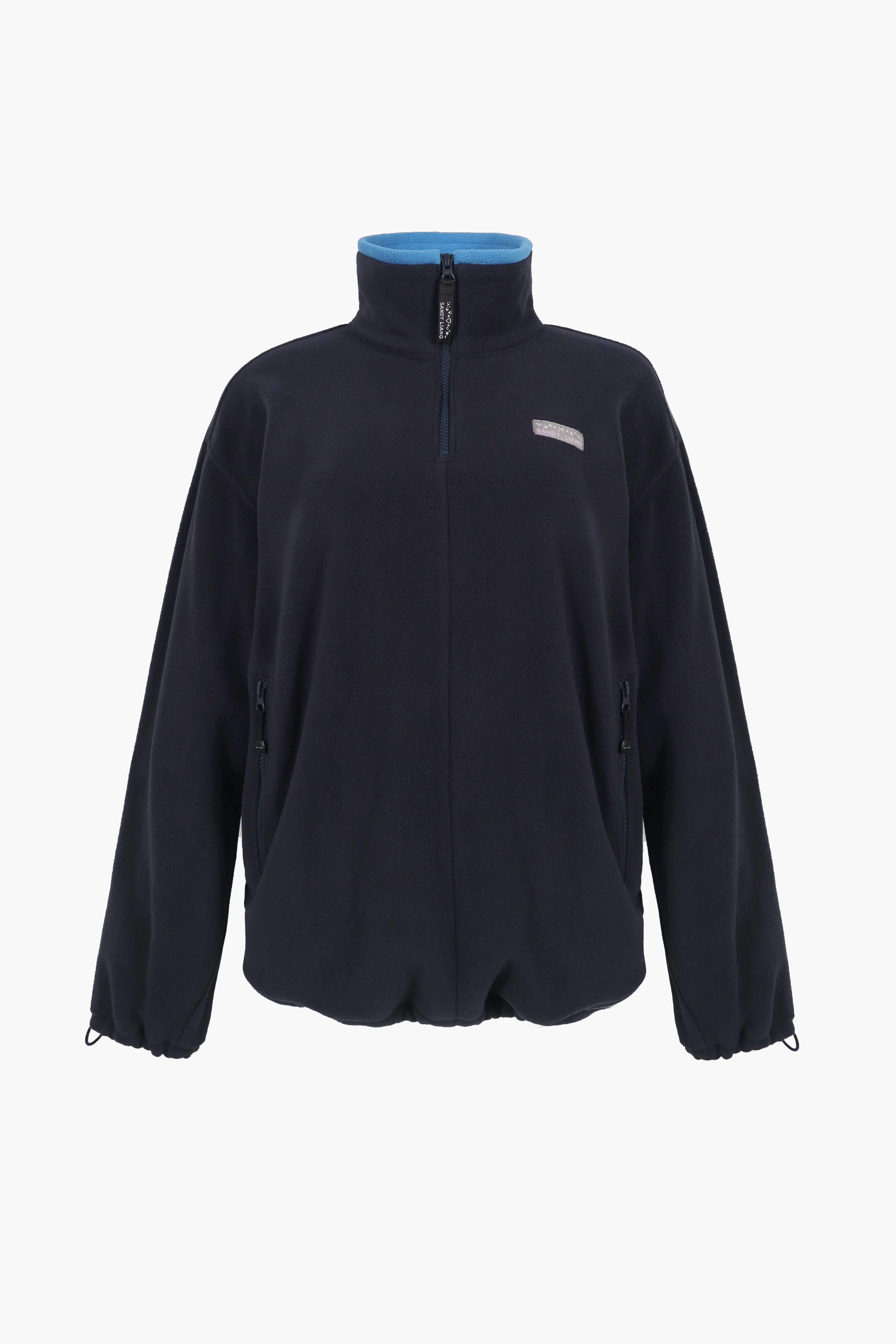 ASCHER PULLOVER FLEECE IN DARK NAVY sold by Sandy Liang