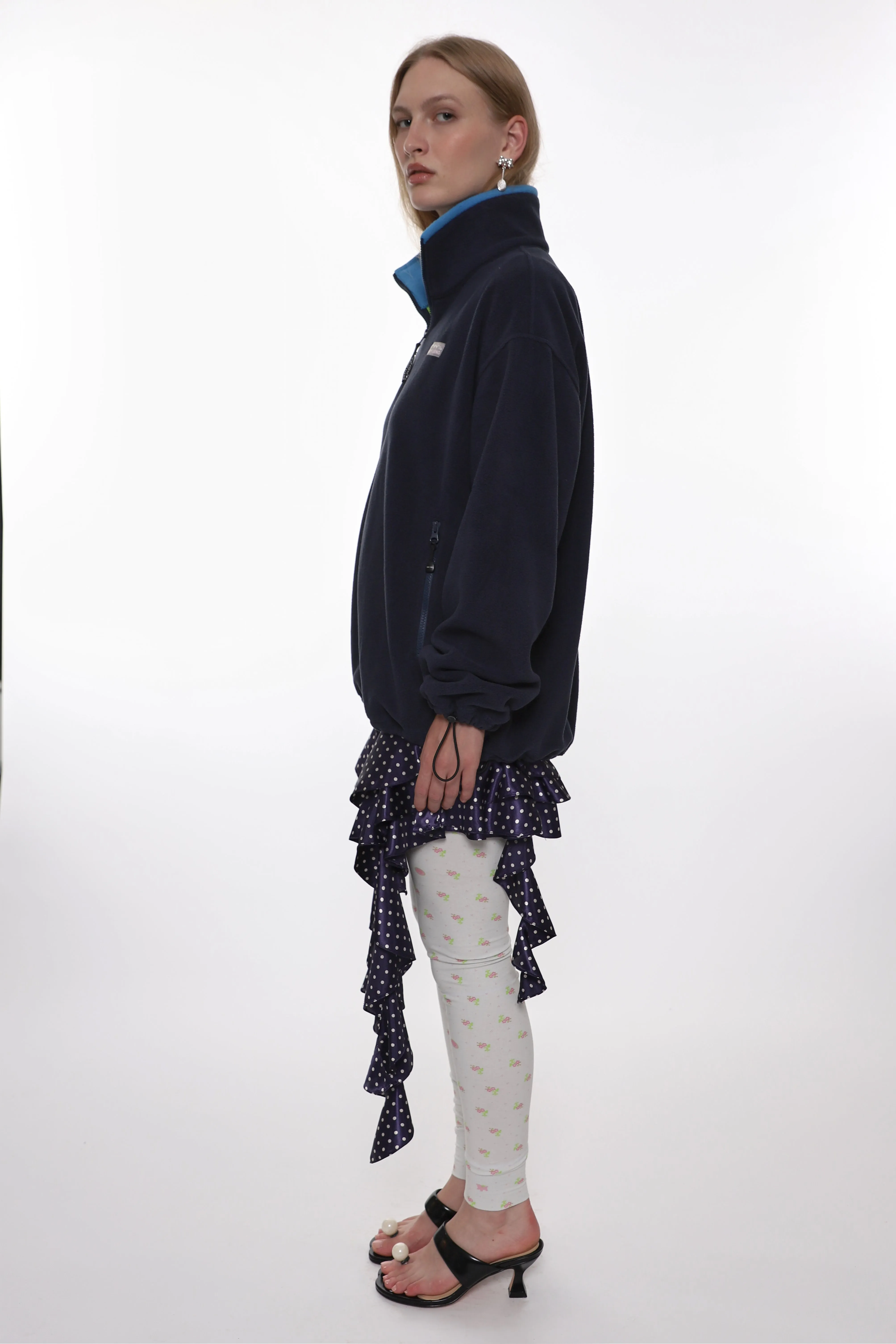 ASCHER PULLOVER FLEECE IN DARK NAVY sold by Sandy Liang product image thumbnail 3